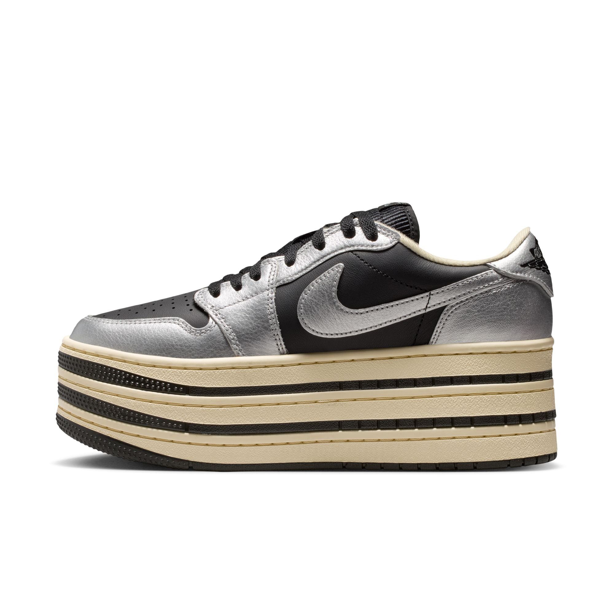 Womens Air Jordan 1 Triple Stack 'Metallic Silver'