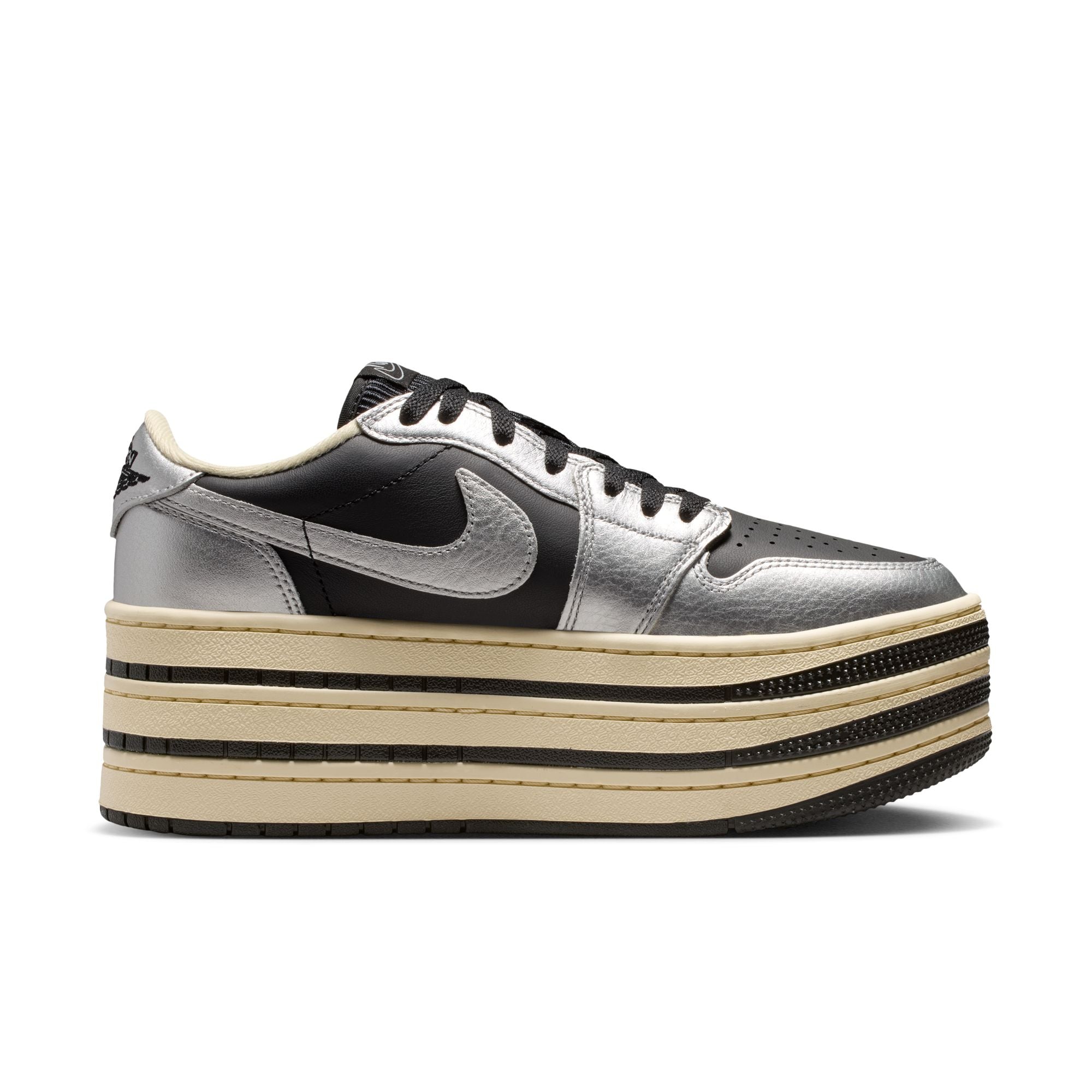 Womens Air Jordan 1 Triple Stack 'Metallic Silver'