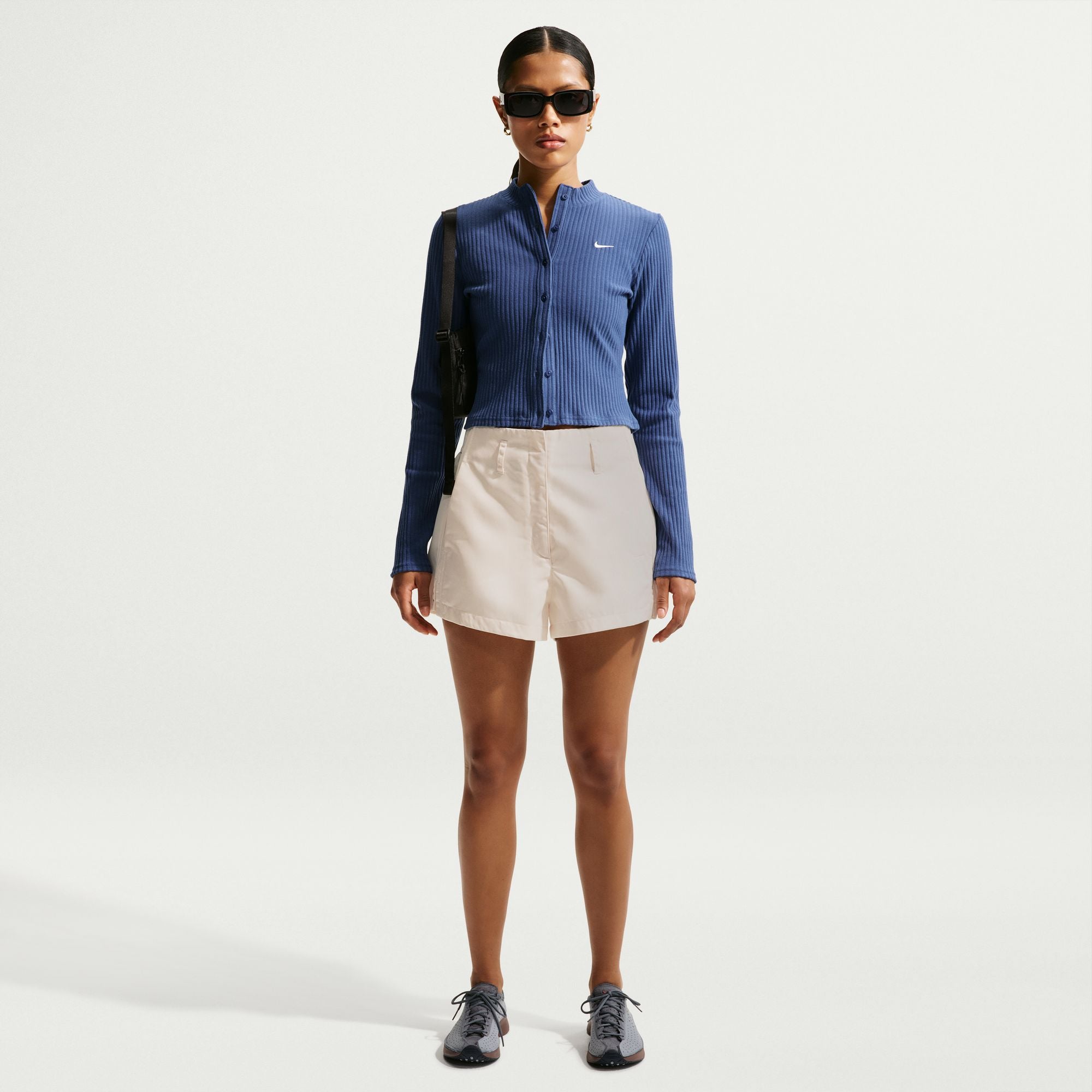 Womens Nike High-Waisted Satin Hot Shorts 'Chalk'