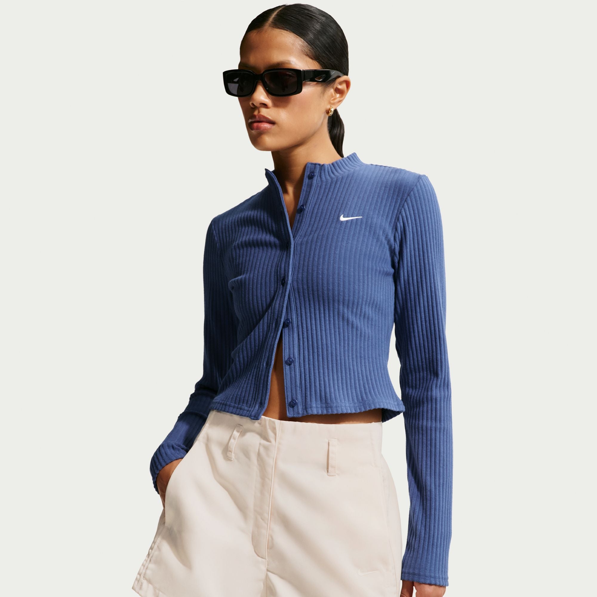 Womens Nike High-Waisted Satin Hot Shorts 'Chalk'