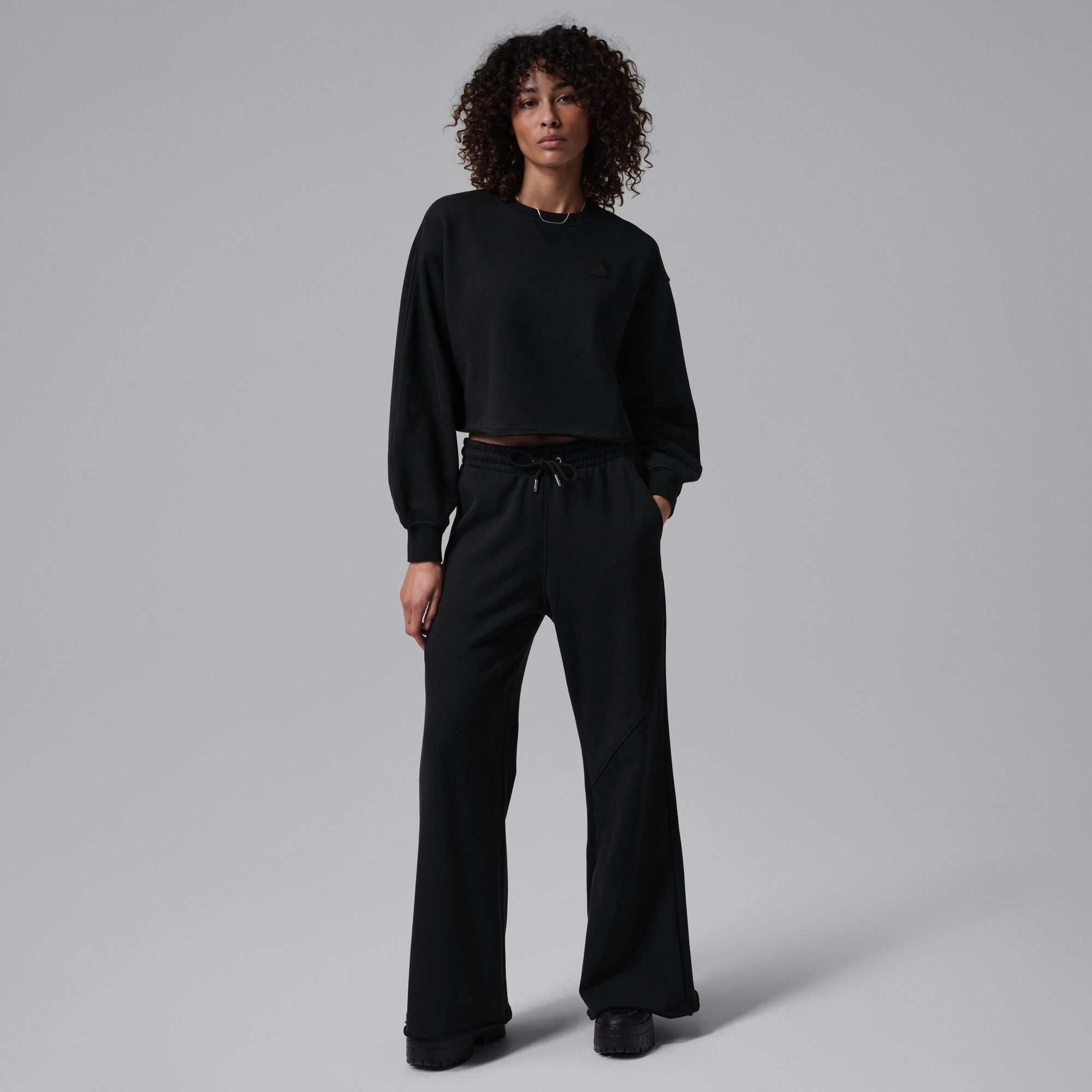 Womens Jordan Flight Fleece Flared Pants 'Black'