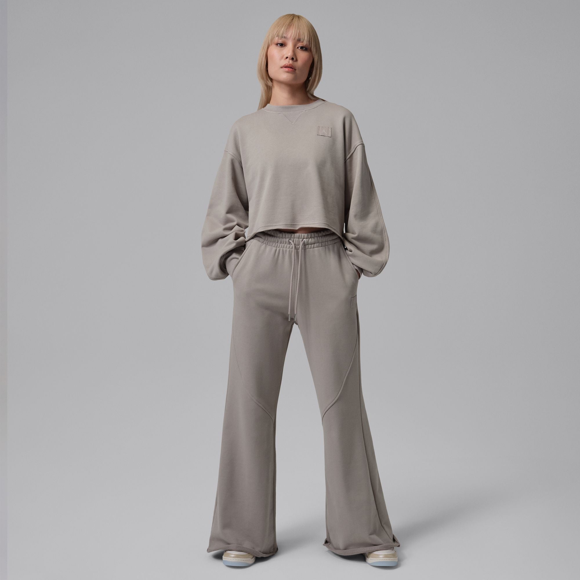 Womens Jordan Flight Fleece Flared Pants 'Enigma Stone'