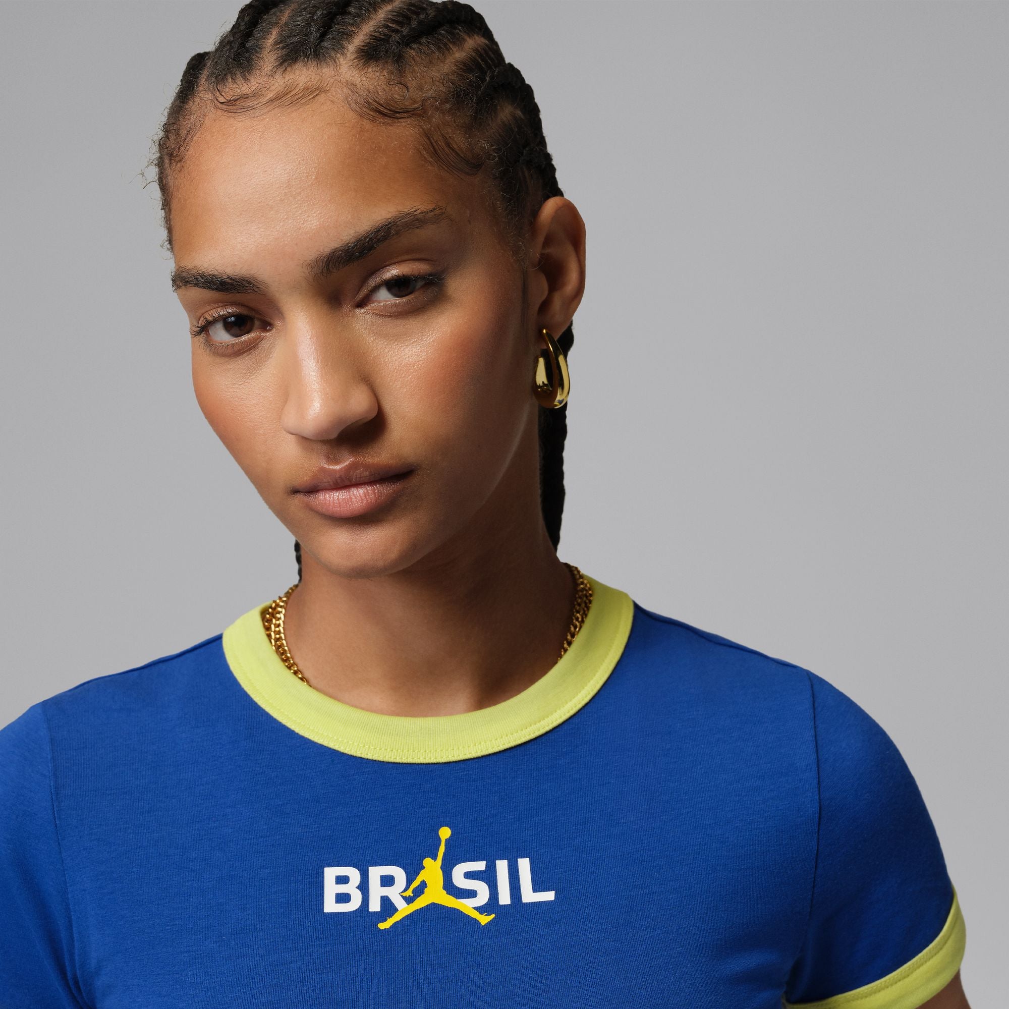 Womens Jordan Brazil Crewneck Shirt 'Old Royal'