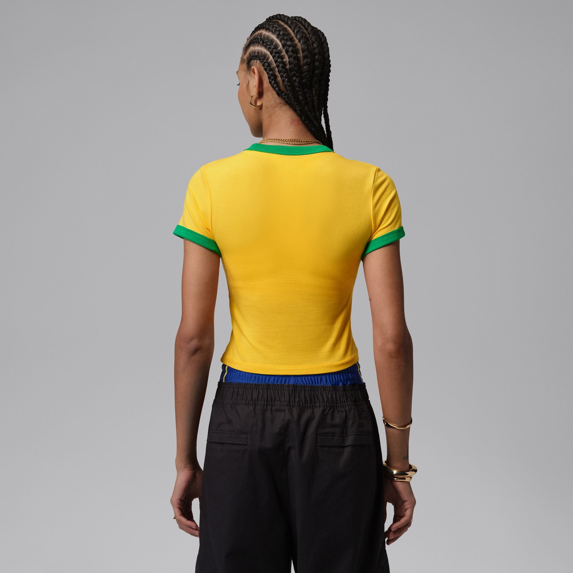Womens Jordan Brazil Crewneck Shirt 'Varsity Maize'