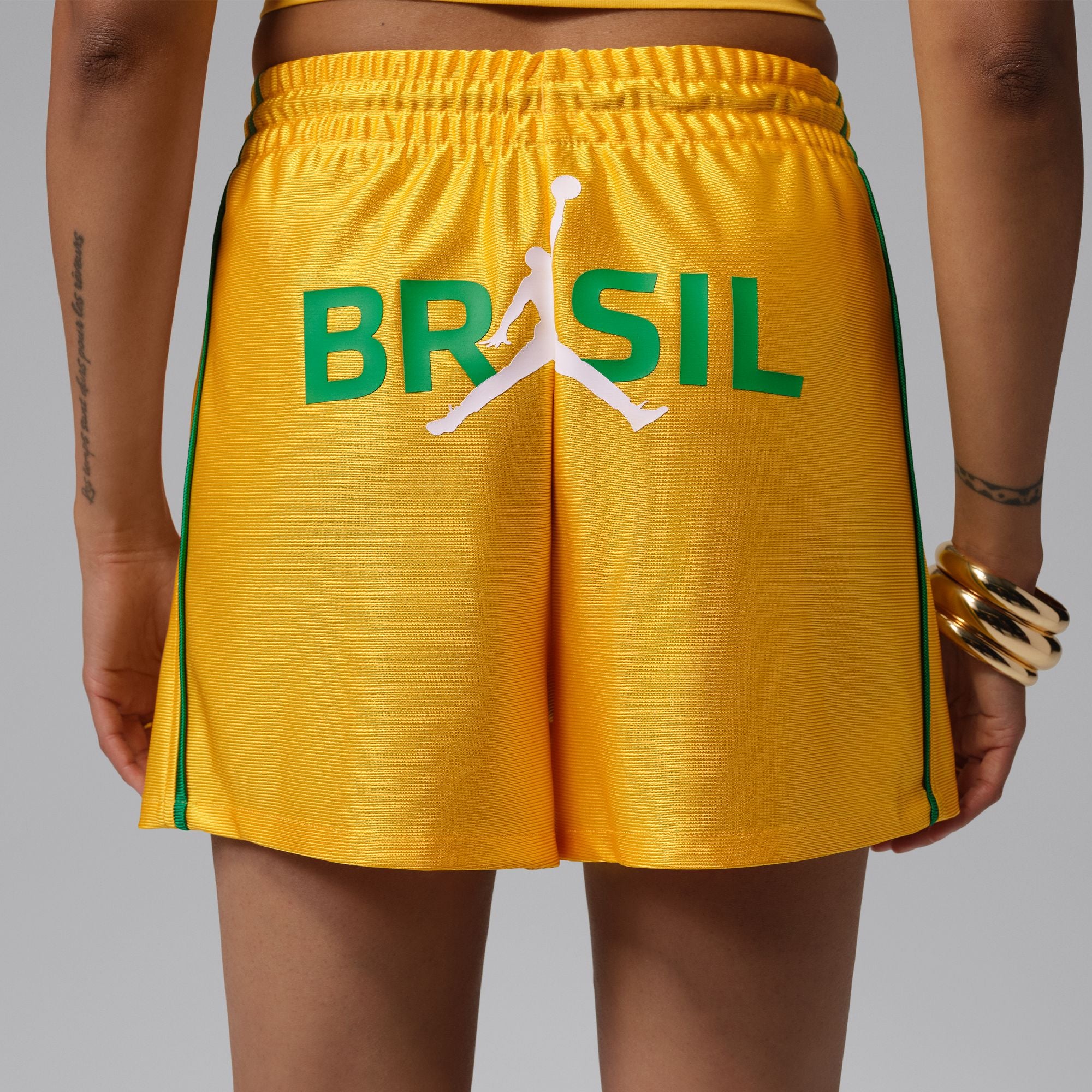 Womens Jordan Brooklyn Knit Brazil Shorts 'Varsity Maize'