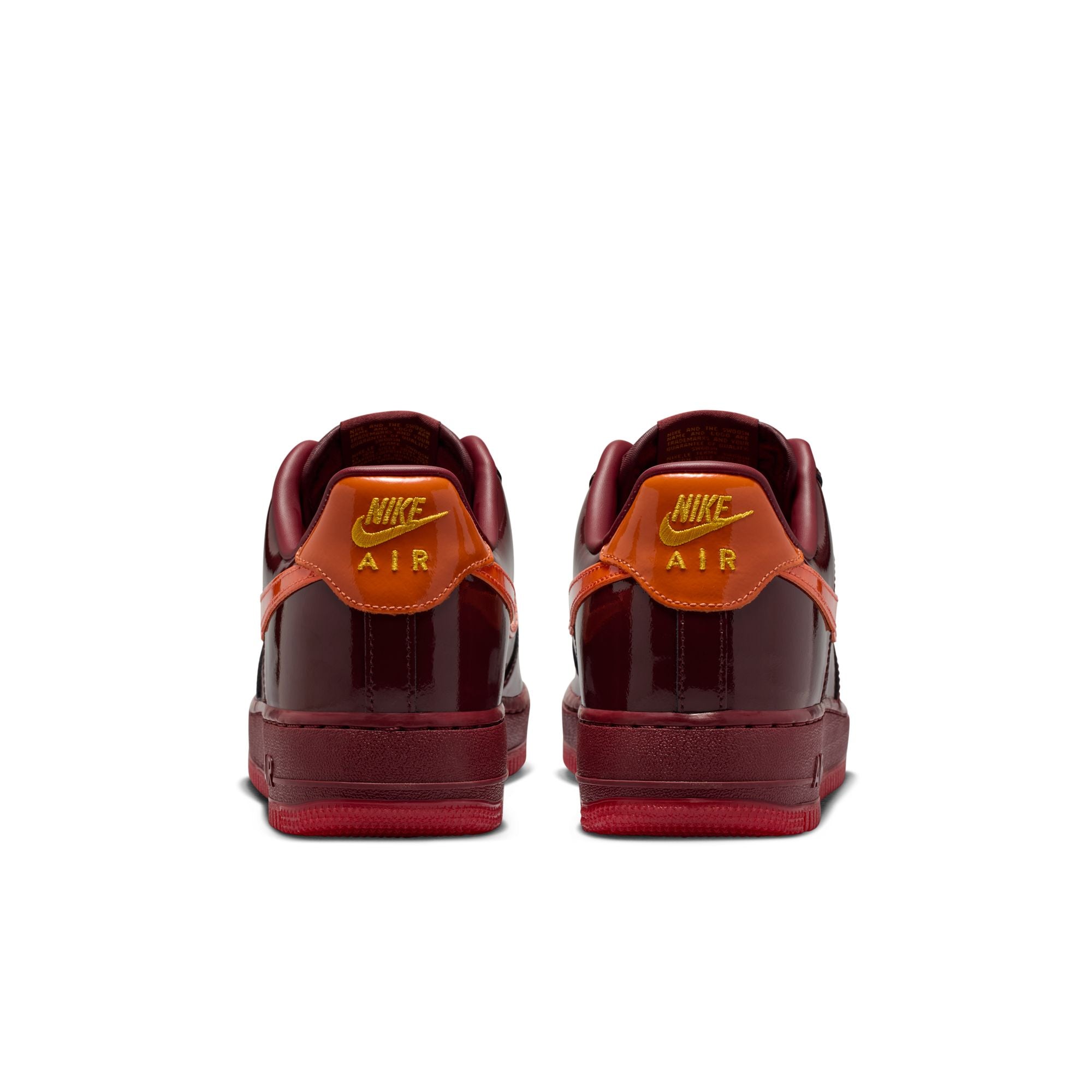 Nike Air Force 1 Low Patent Leather 'Dark Team Red/Safety Orange'