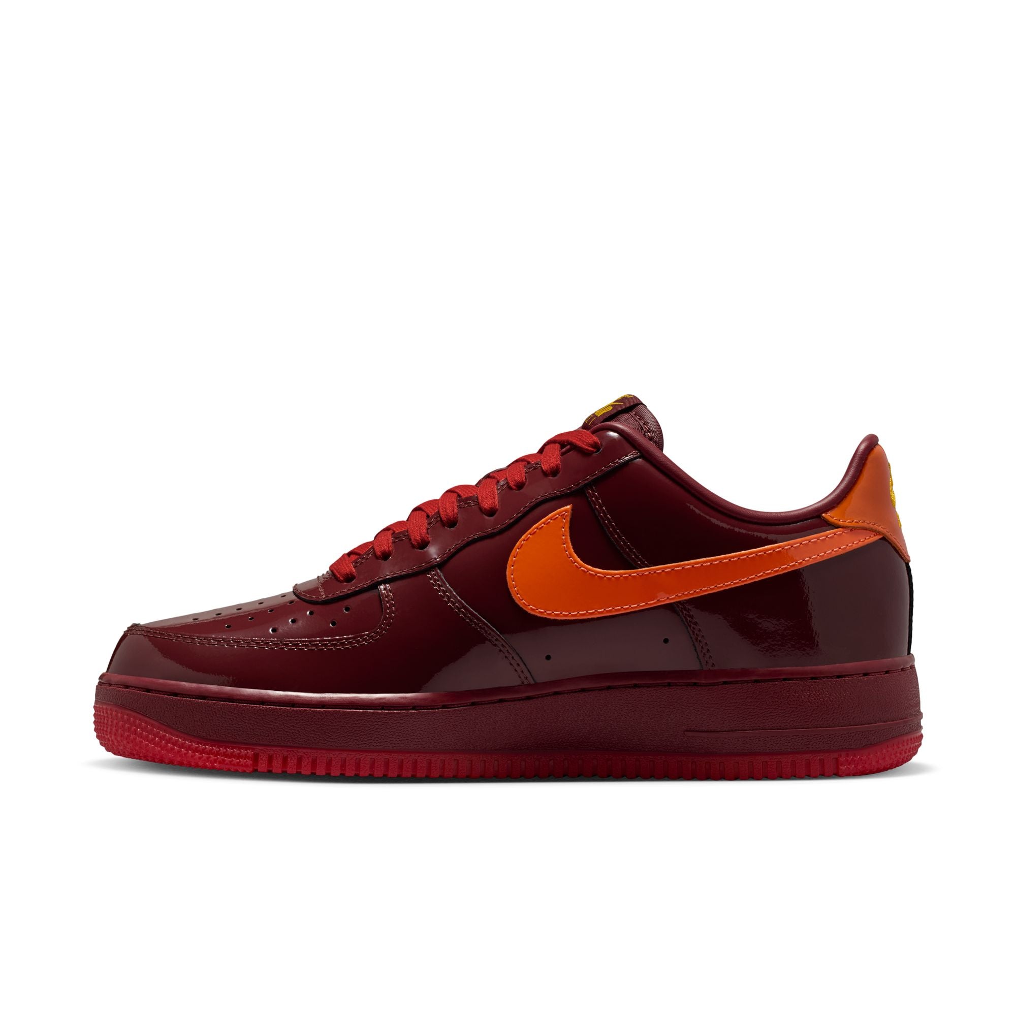 Nike Air Force 1 Low Patent Leather 'Dark Team Red/Safety Orange'