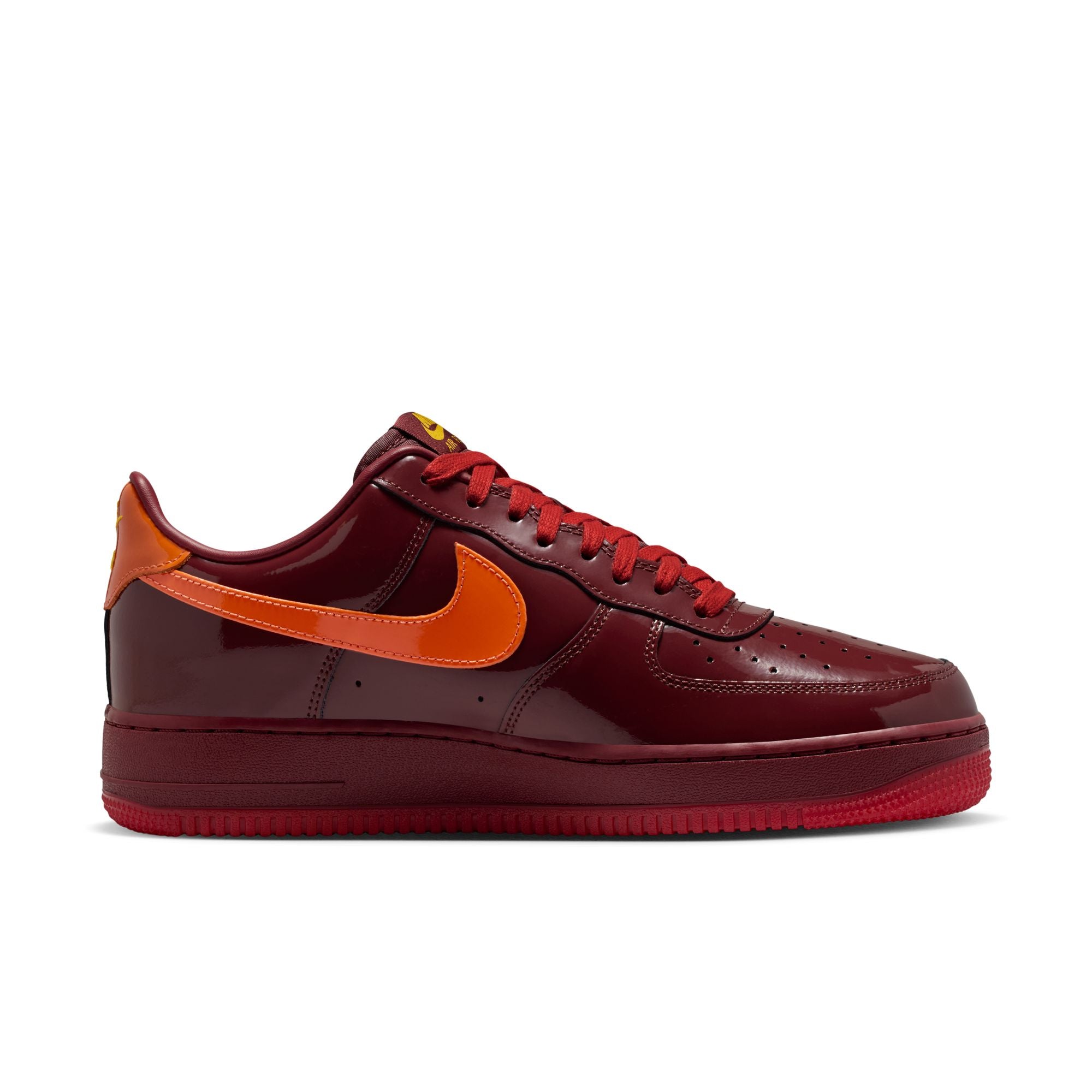 Nike Air Force 1 Low Patent Leather 'Dark Team Red/Safety Orange'