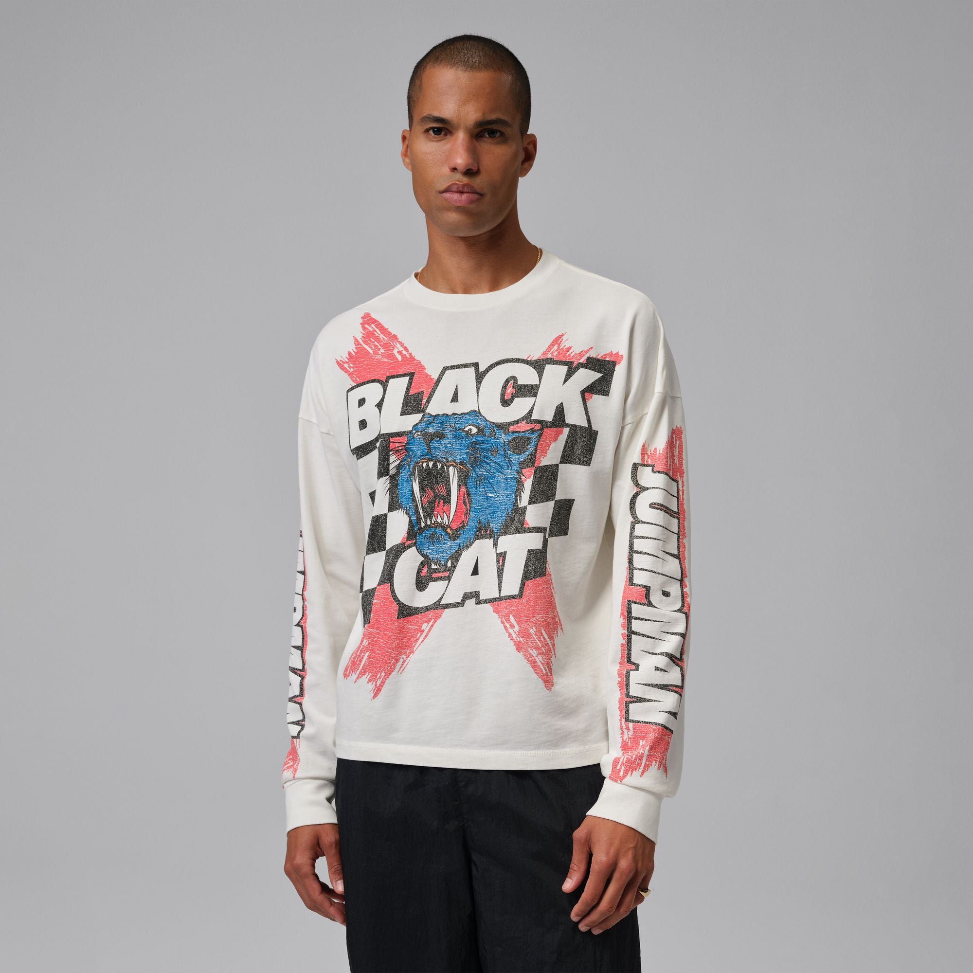 Jordan Black Cat Longsleeve T-Shirt 'White'