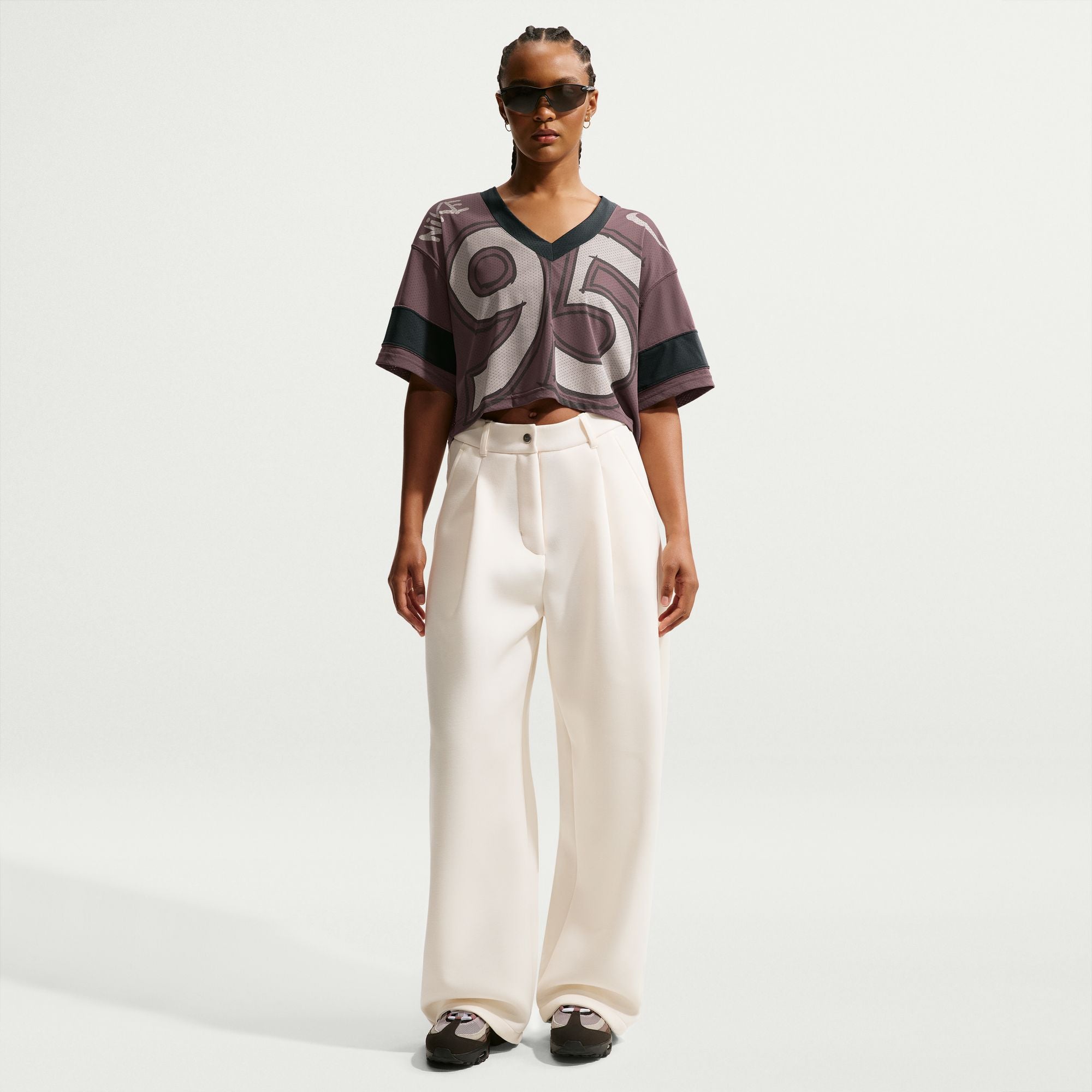 Nike Sportswear Women's Oversized Cropped Jersey 'Smoke Grey'