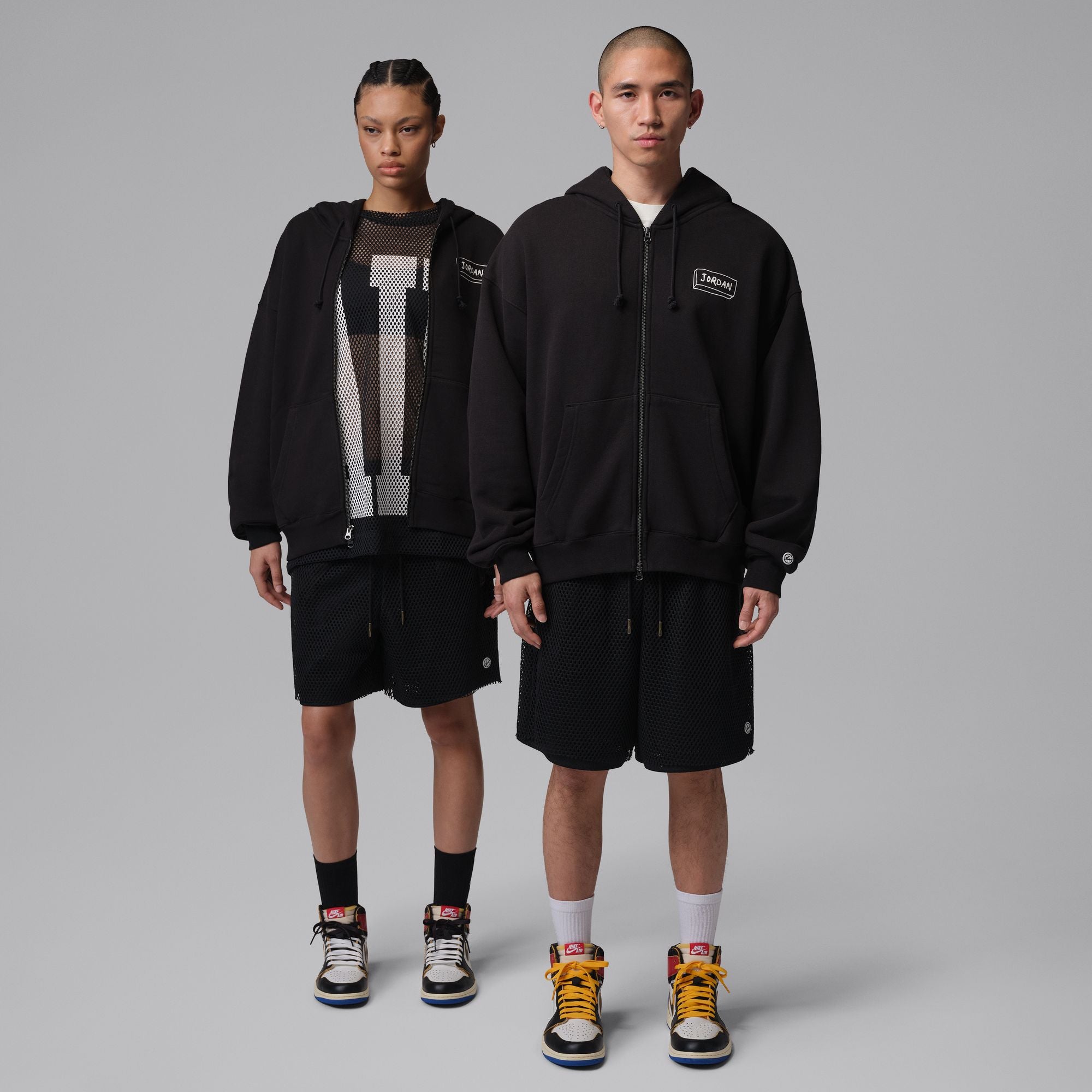 Jordan x Union x Fragment Zip-Up Hoodie 'Black'