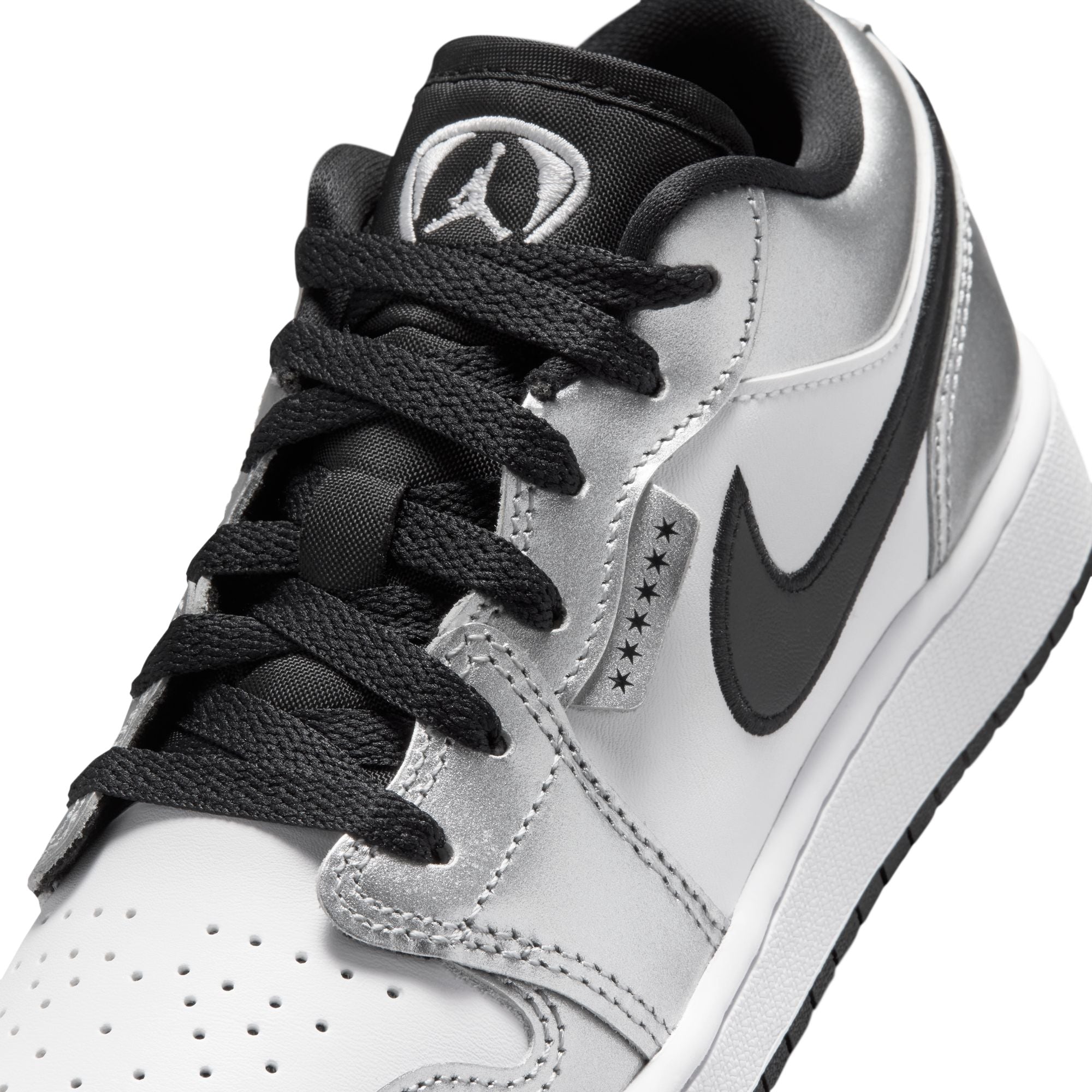 Youth Air Jordan 1 Low SE 'Metallic Silver Tiempo'