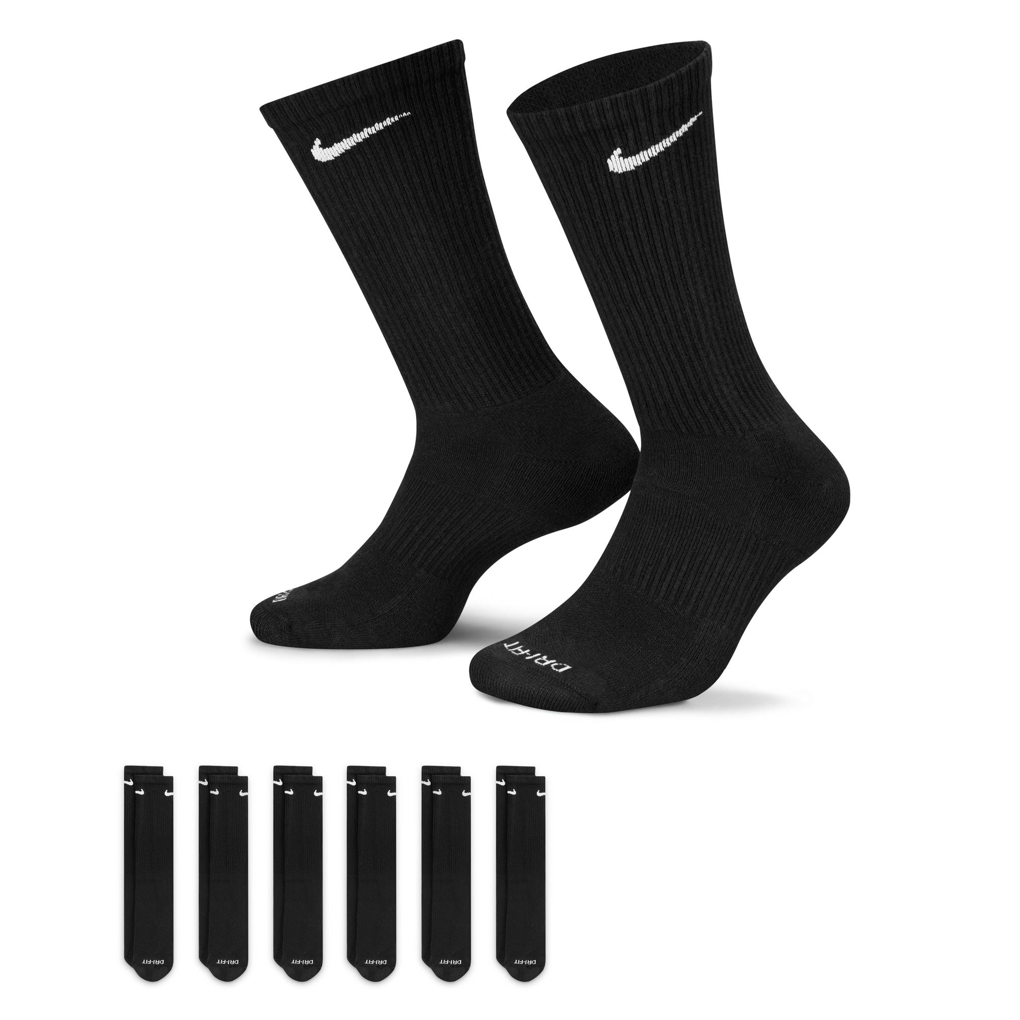 Nike Everyday Plus Cushioned 6-Pack 'Black'