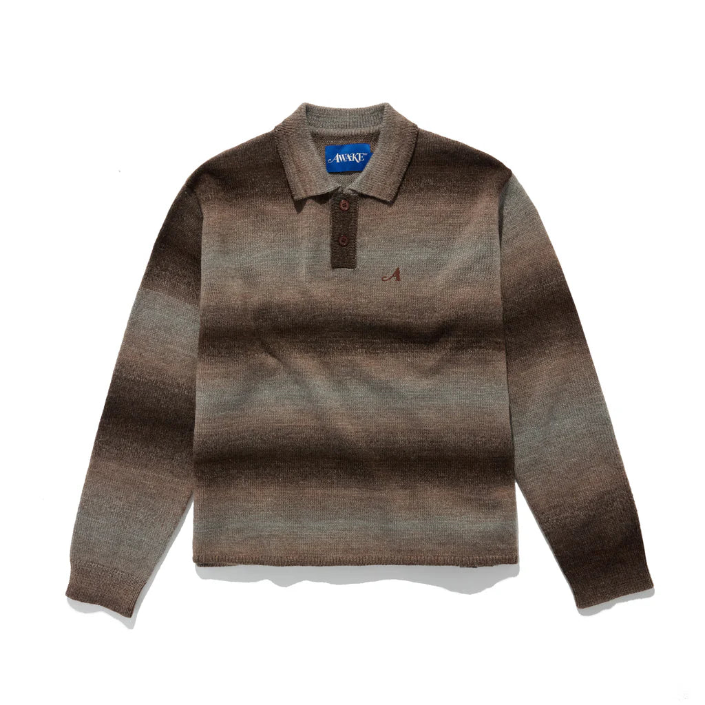 Awake NY Knit Polo 'Brown'