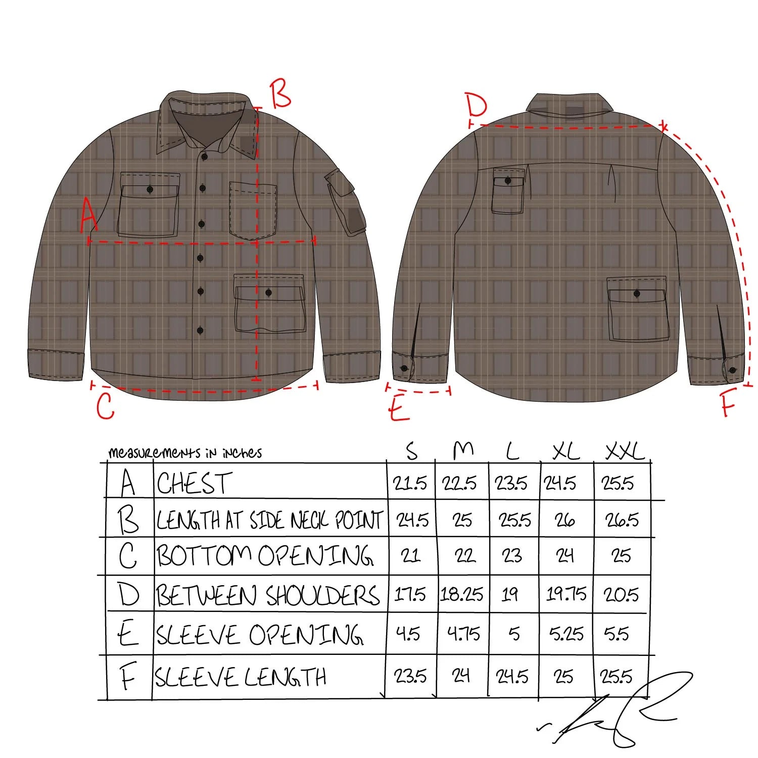 Kody Phillips Cargo Flannel Shirt 'Brown'