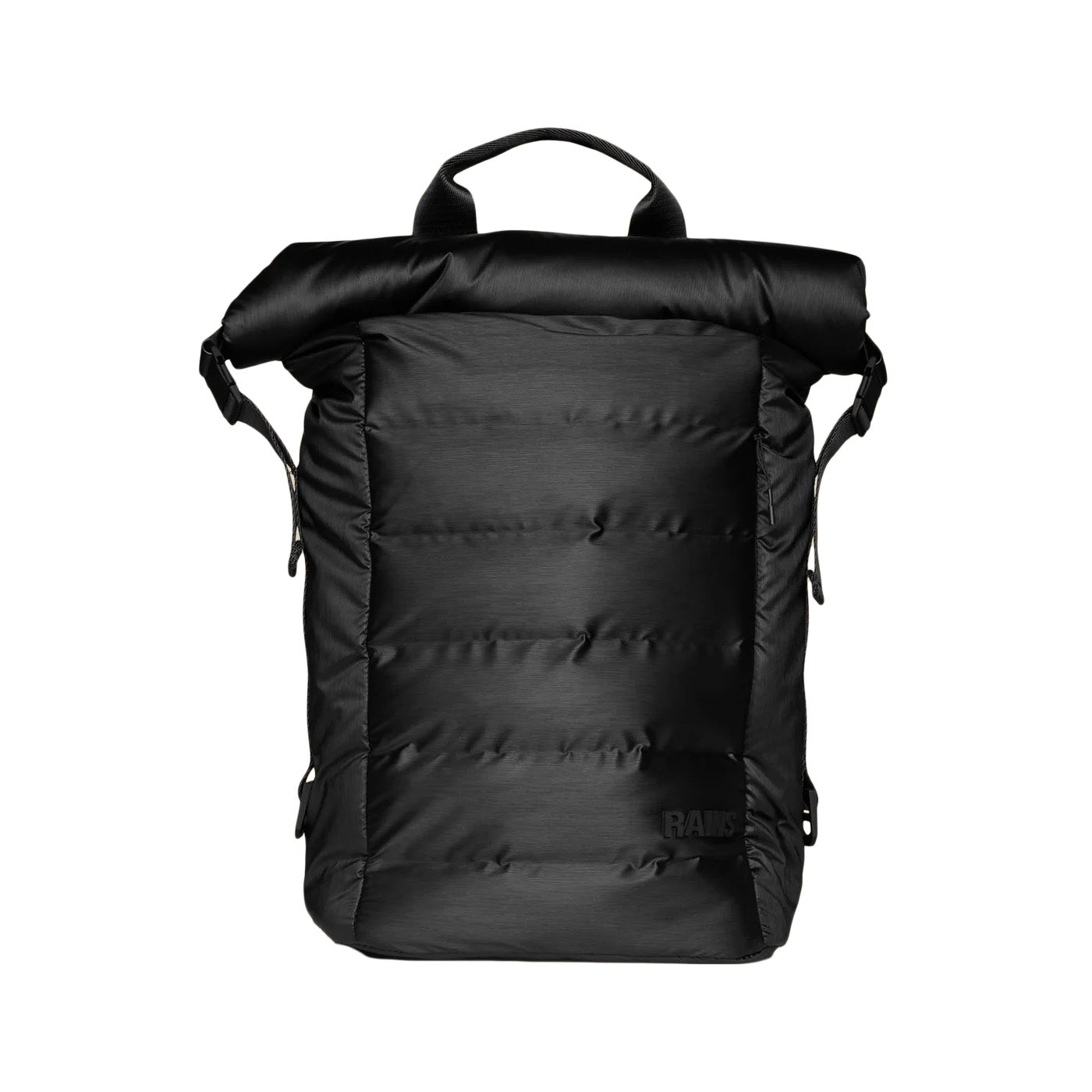 rains waterproof backpack in black RAINS Bator Puffer Backpack 'Black'