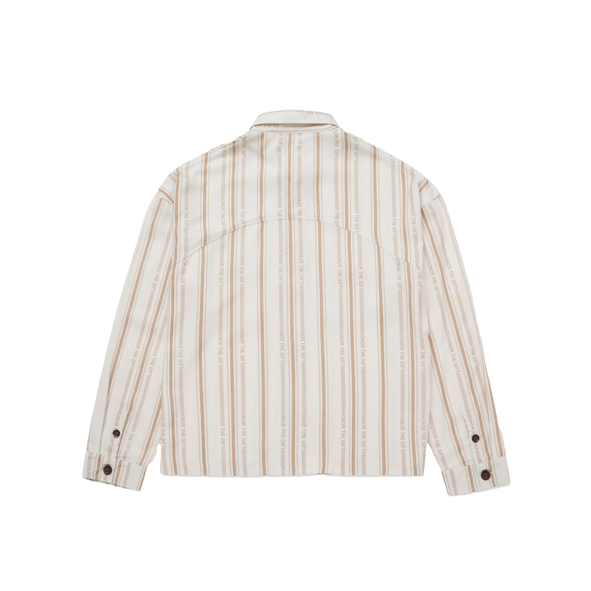 Honor The Gift Fall Honor Stripe Button Up 'Bone'