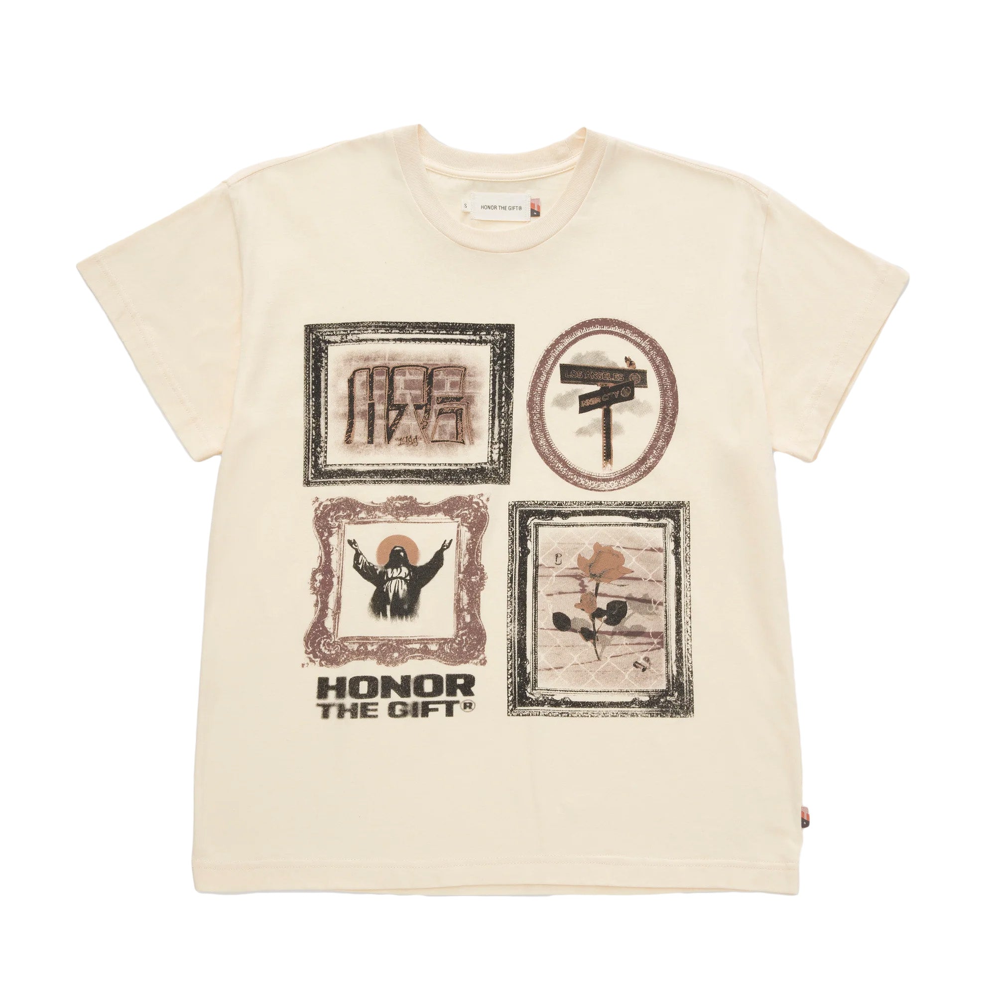 Womens Honor The Gift City Frames Tee 'Bone'