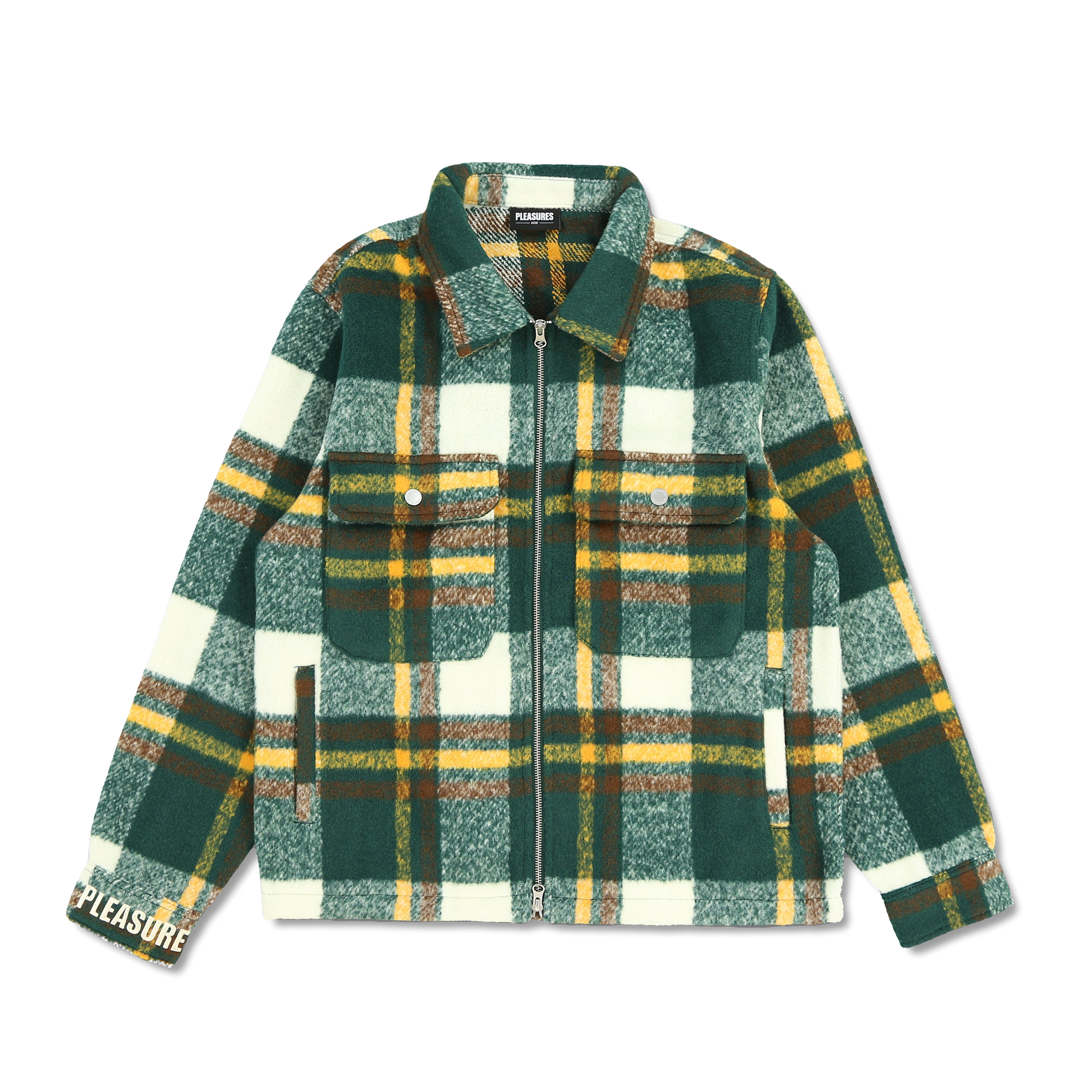 Pleasures Folklore Plaid Work Jacket 'Green'