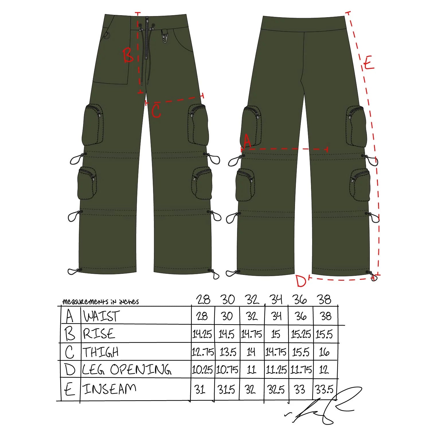 Kody Phillips Parachute Pants 'Green'