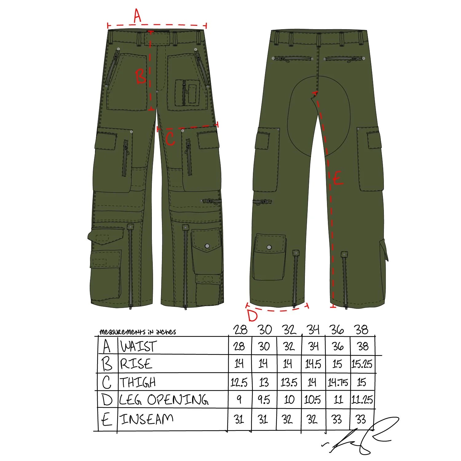 Kody Phillips Rip Van Kody Pants 'Green'