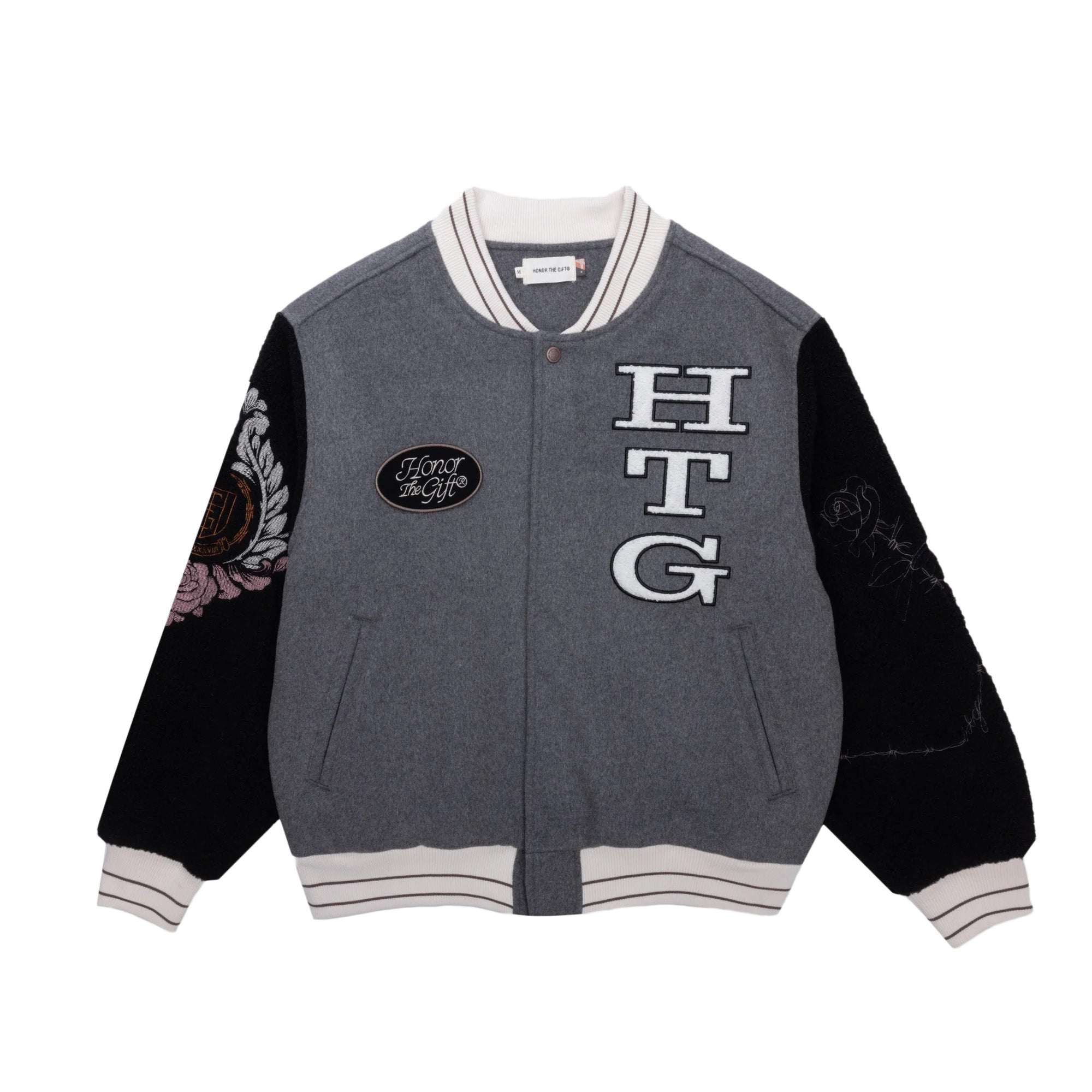 Honor The Gift Letterman Jacket 'Grey'