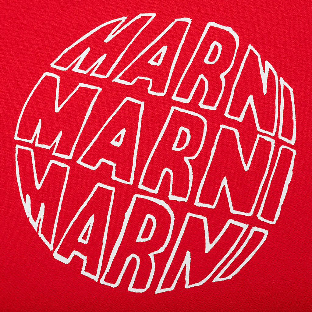 Marni Circular Logo Sweatshirt 'Red'