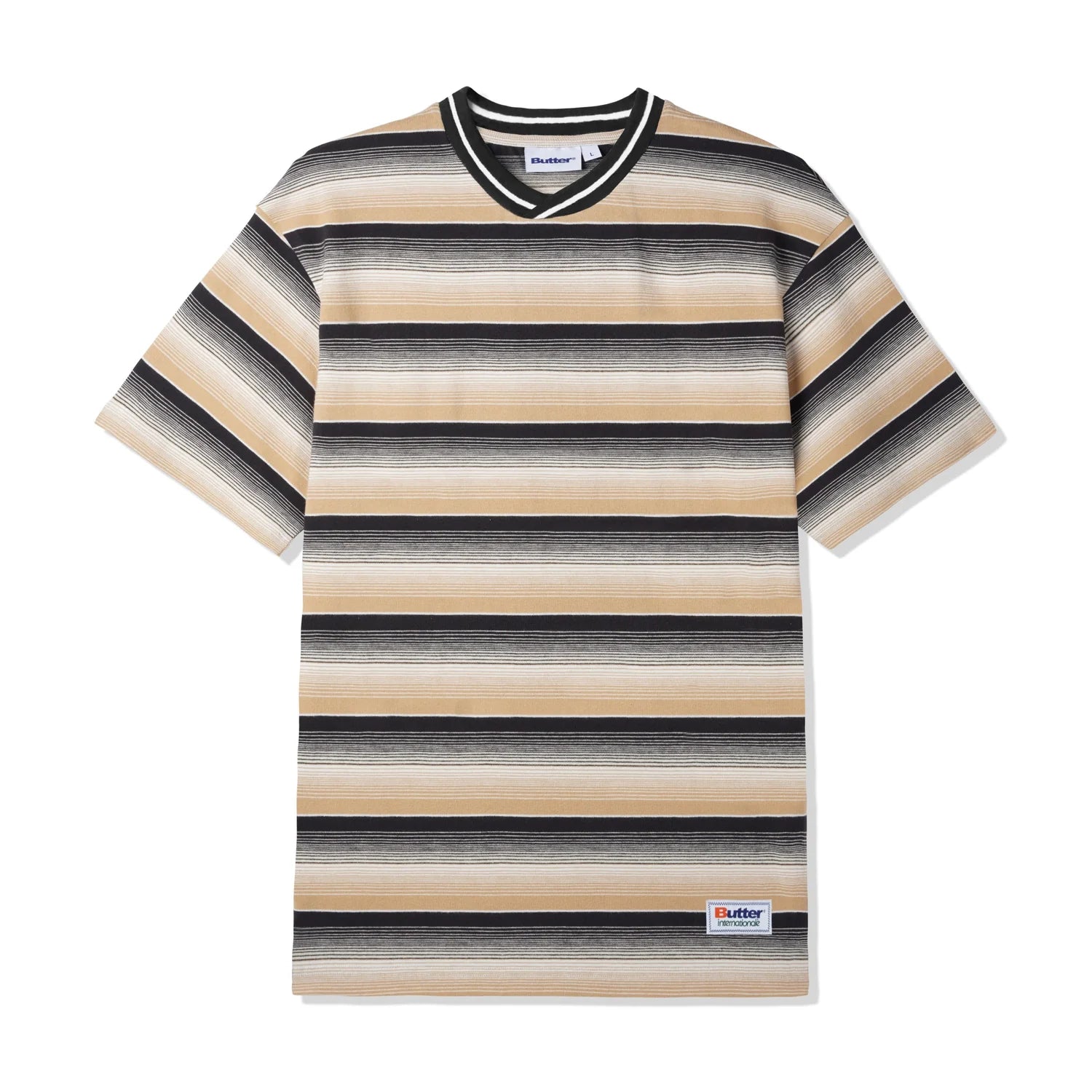 Butter Goods Internationale Striped T-Shirt 'Black'