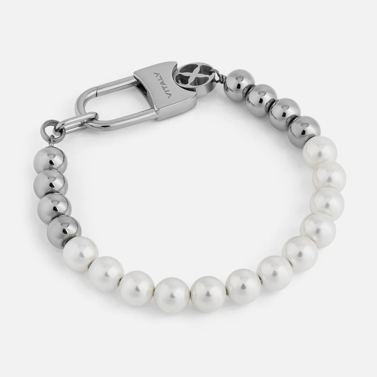 Vitaly Keshi 3.0 Bracelet 'Stainless Steel/Pearl'