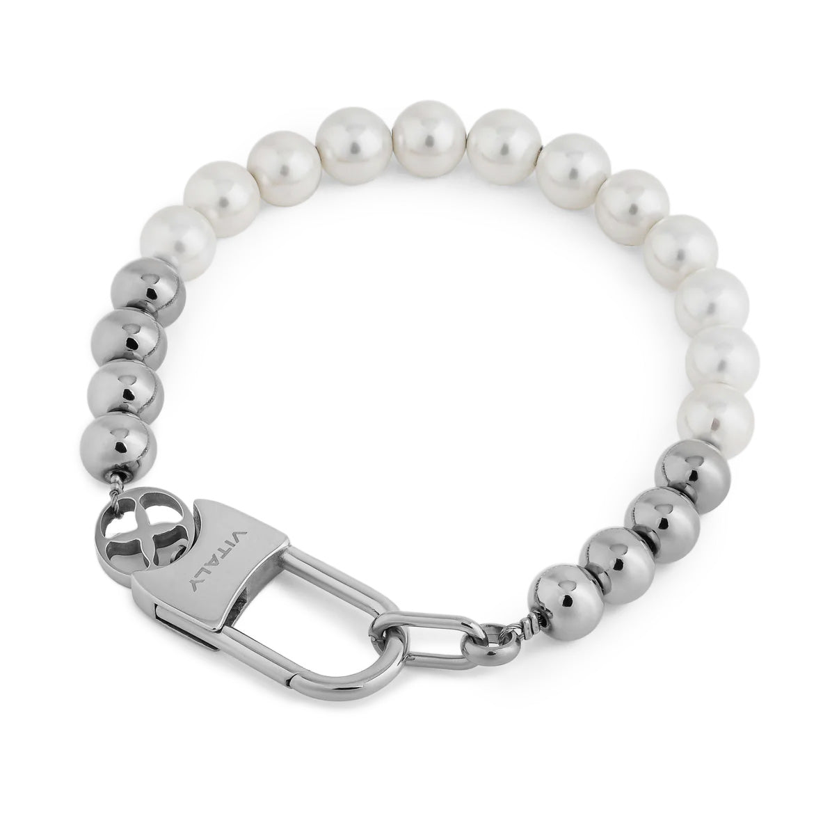 Vitaly Keshi Bracelet 'Stainless Steel/Pearl'