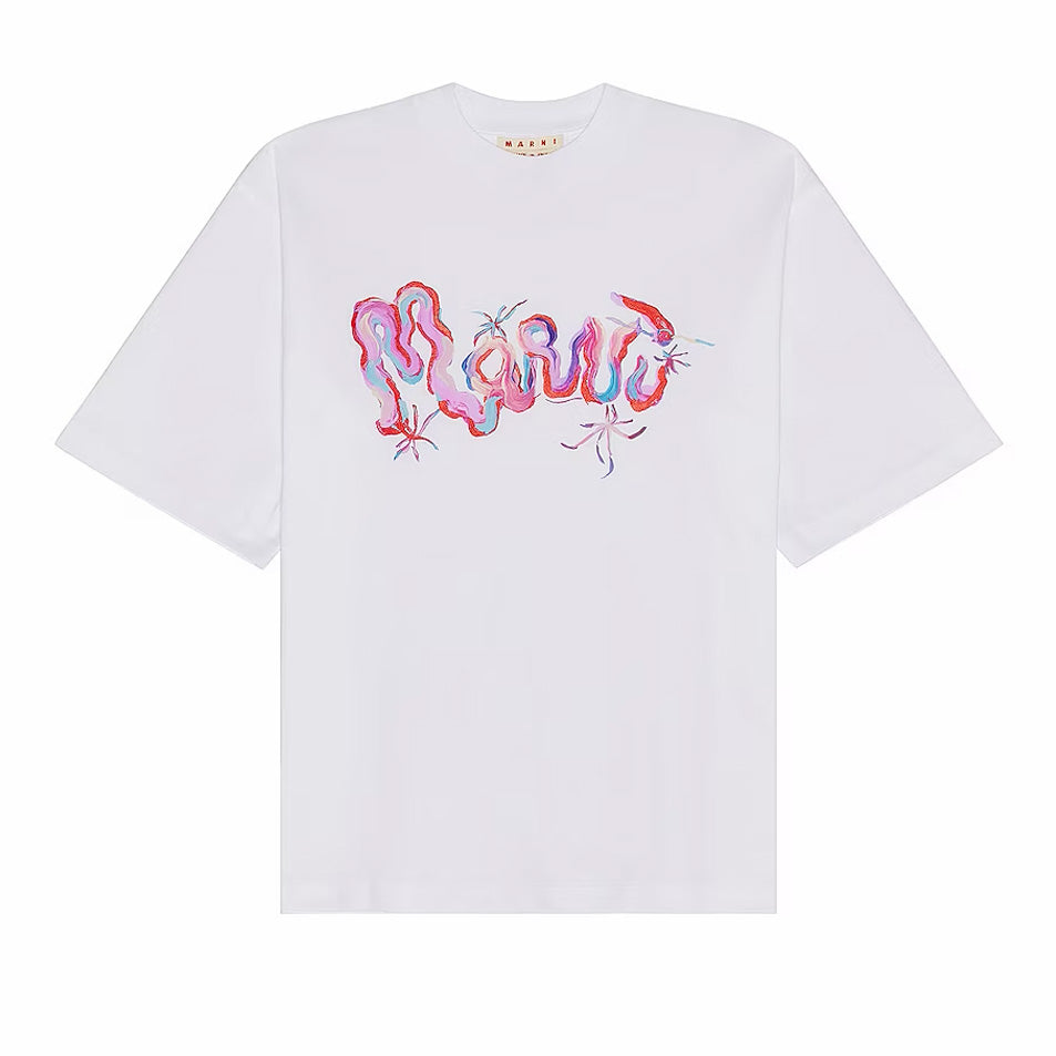 MARNI Script Logo T-Shirt 'White'