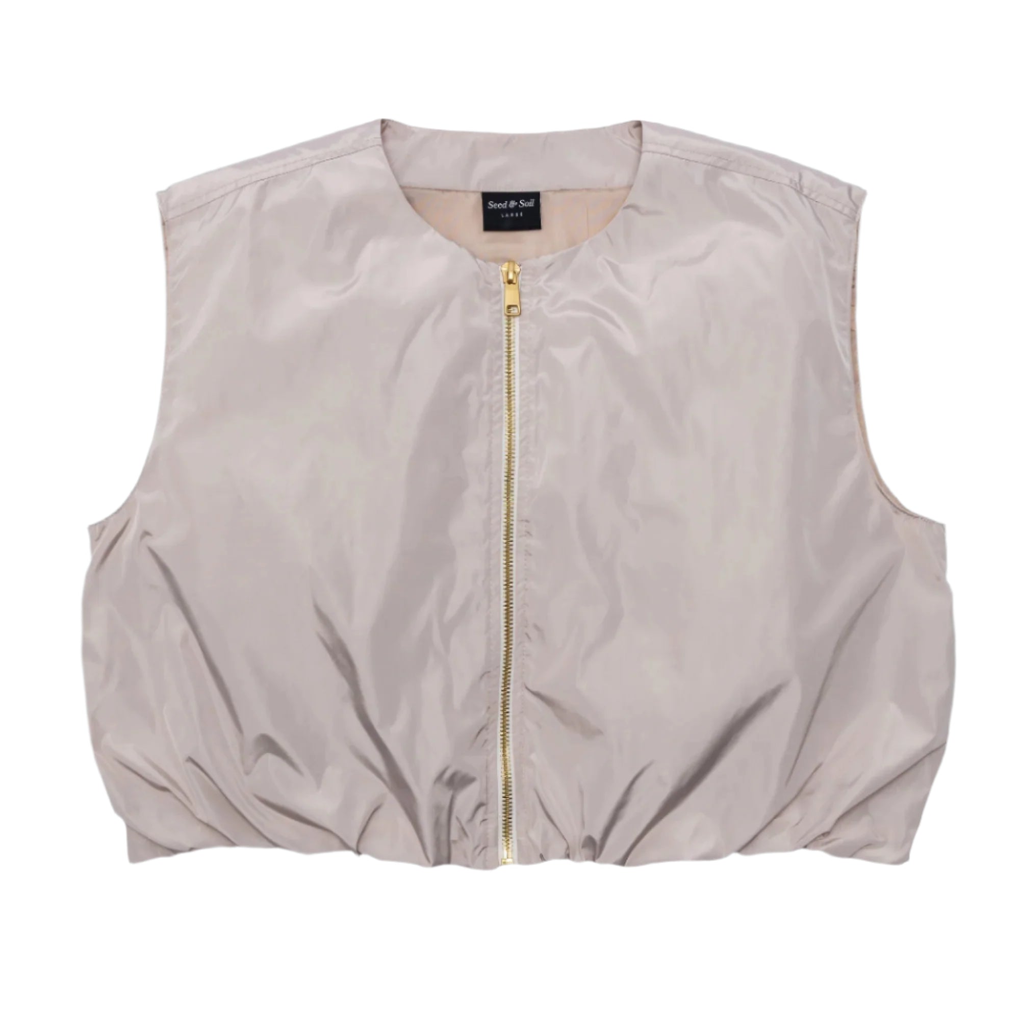 Seed & Soil Cropped Vest 'Beige'