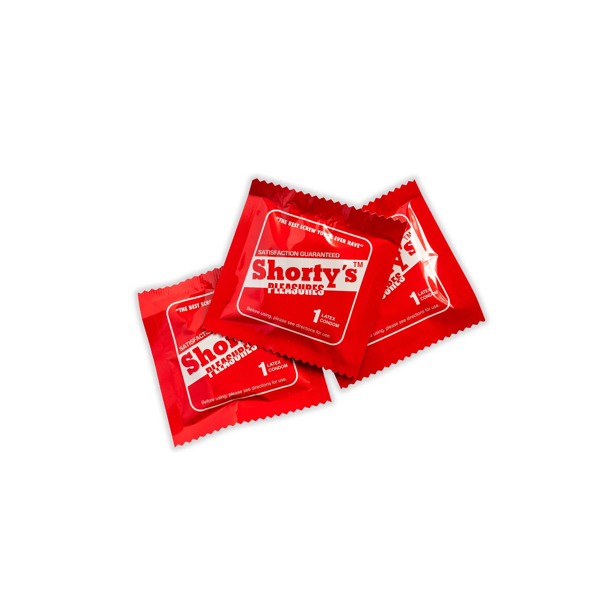 Pleasures Shorty's 3 Condom Pack 'Red'