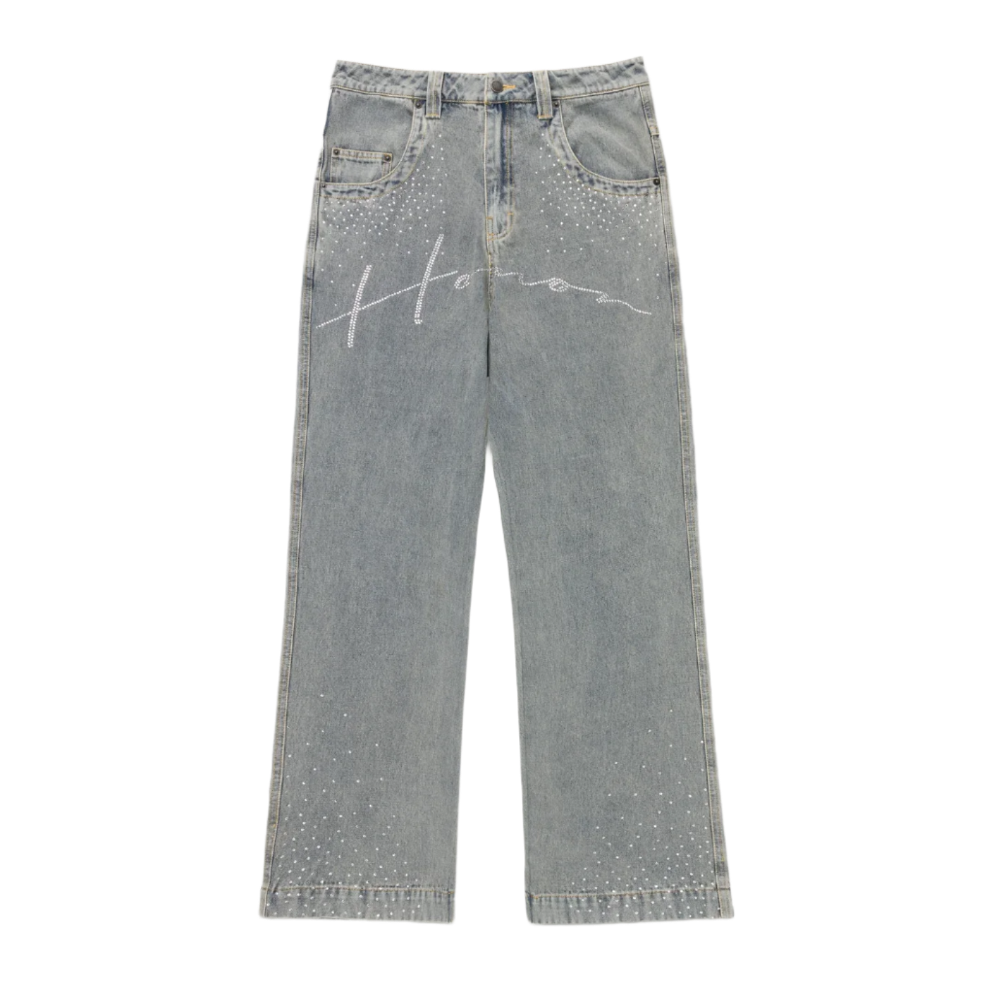 Honor The Gift Rhinestone Wide Leg Pant 'Indigo'