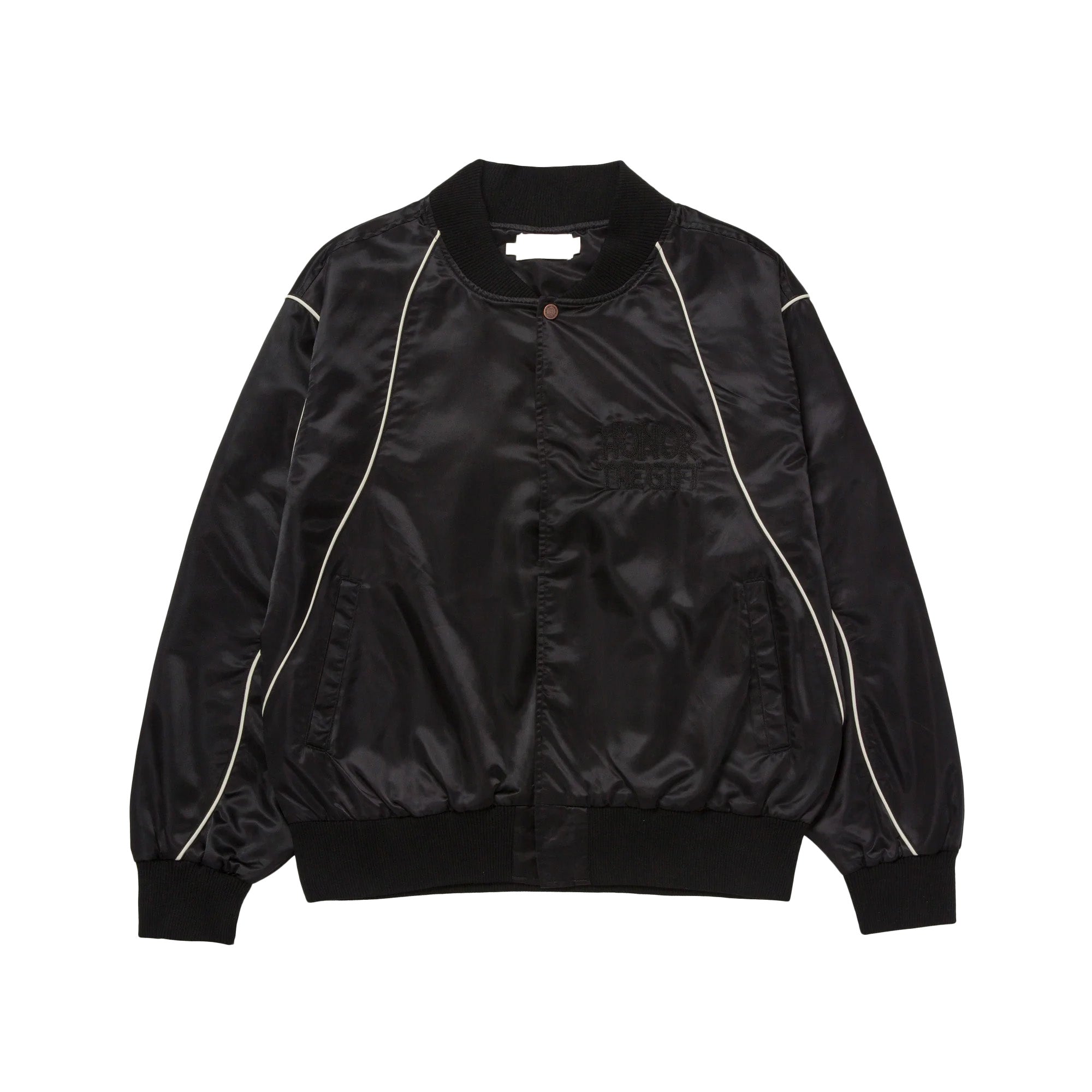 Honor The Gift Satin Bomber Jacket 'Black'