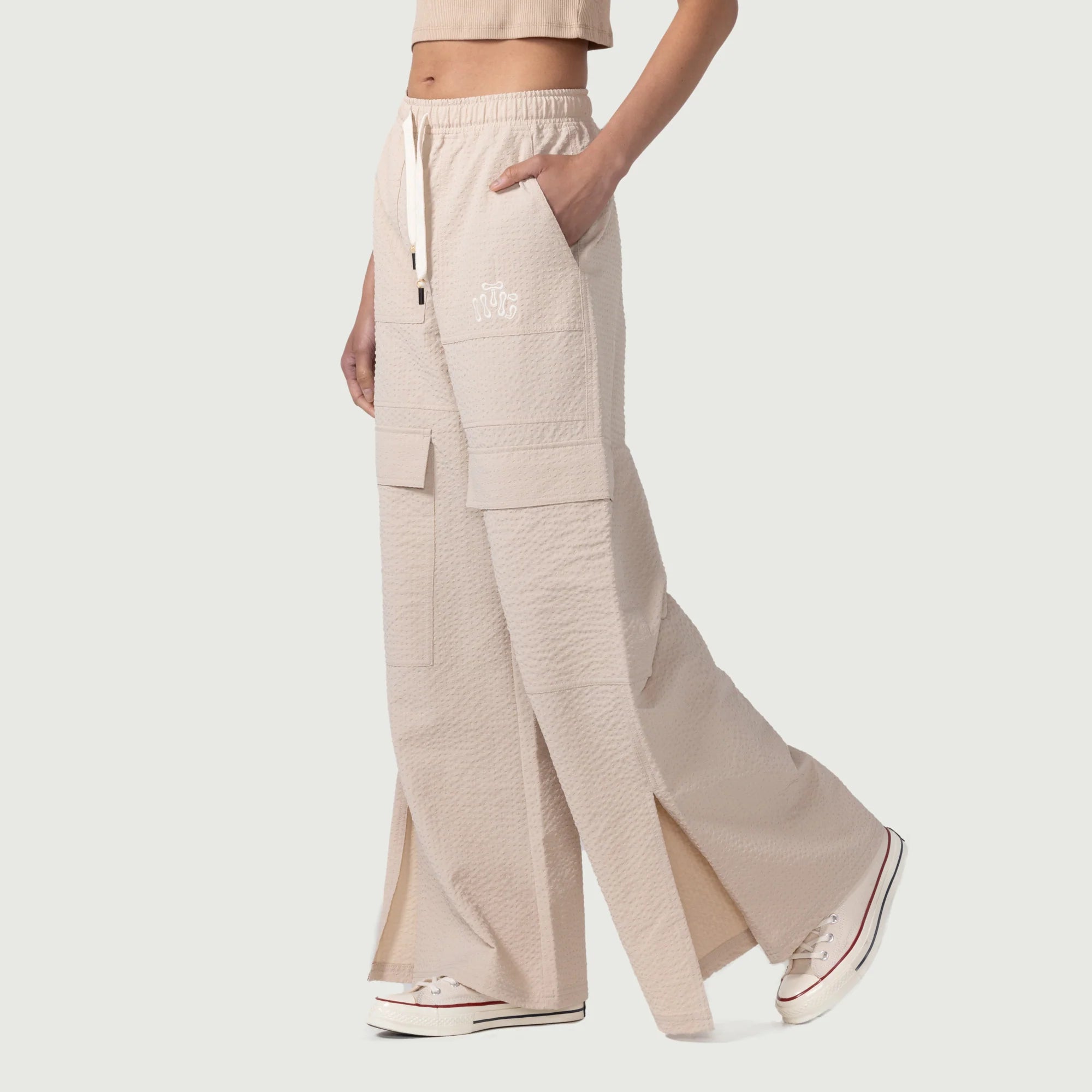 Women's Honor The Gift Drawstring Loose Cargo Pant 'Bone'