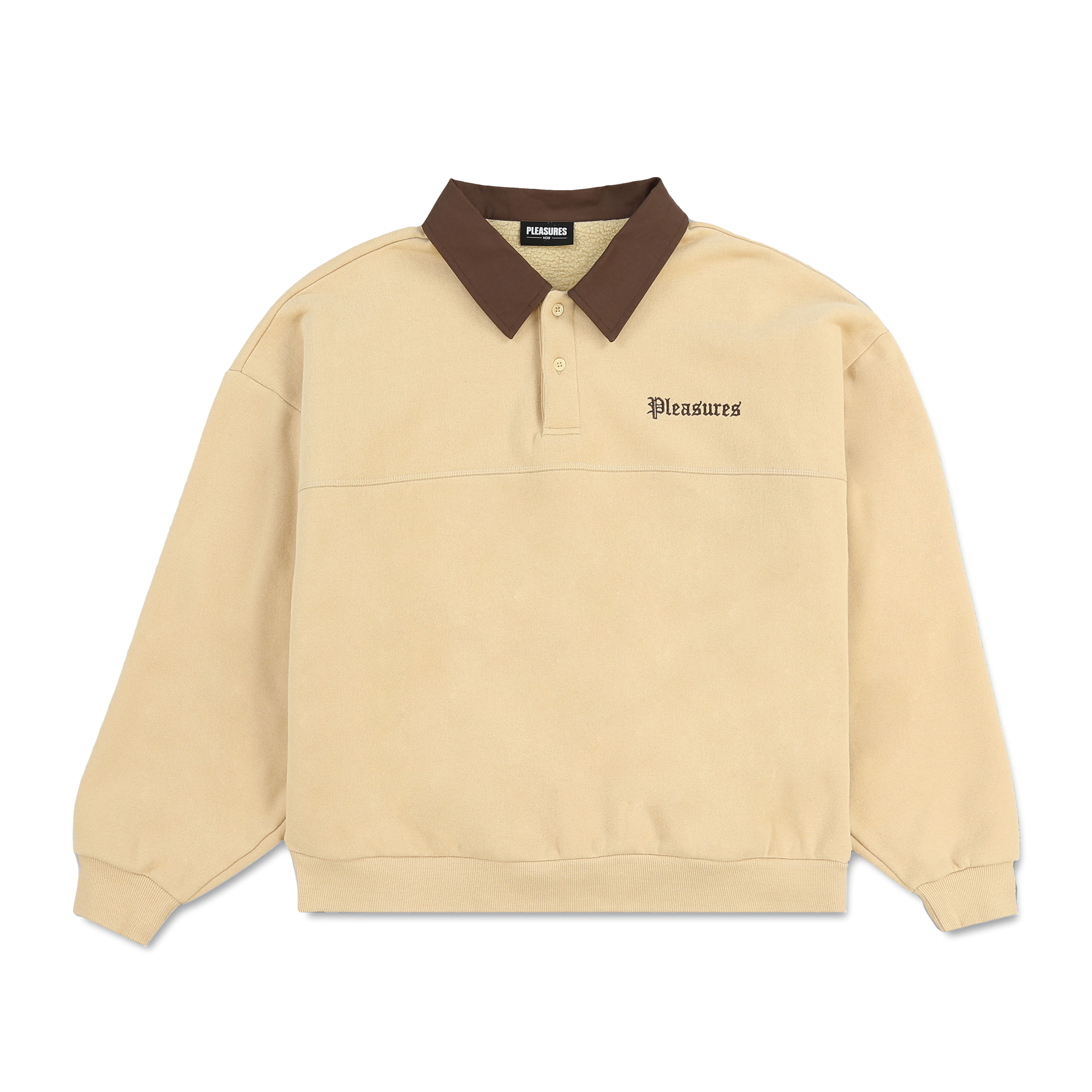Pleasures Tweak Polo Sweatshirt 'Tan'