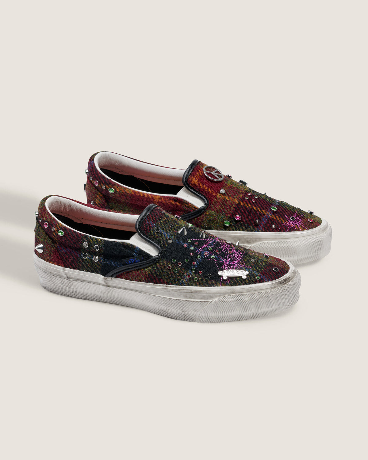 Vans LX Classic Slip-On 98 Harris Tweed 'Red/Multi'
