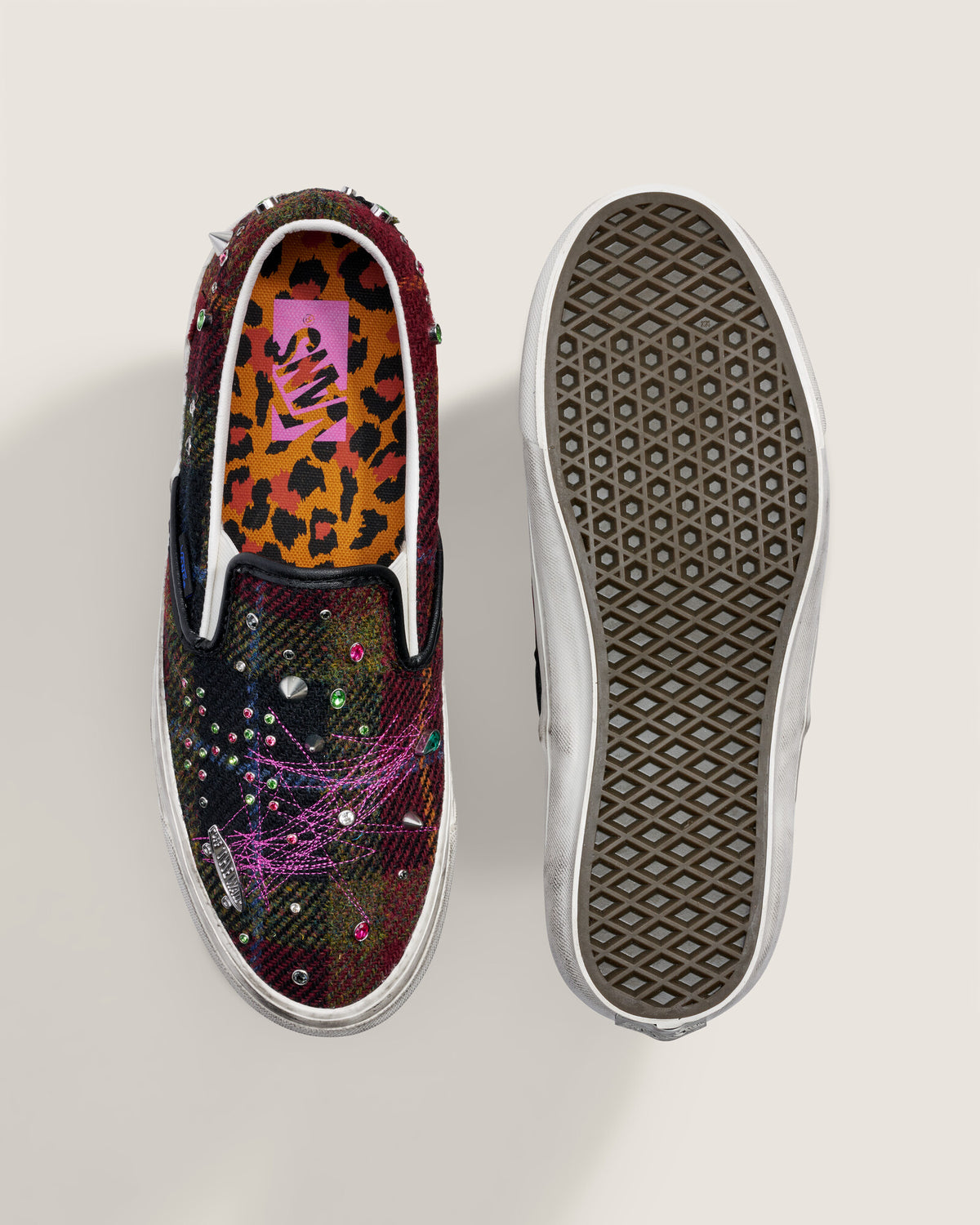 Vans LX Classic Slip-On 98 Harris Tweed 'Red/Multi'