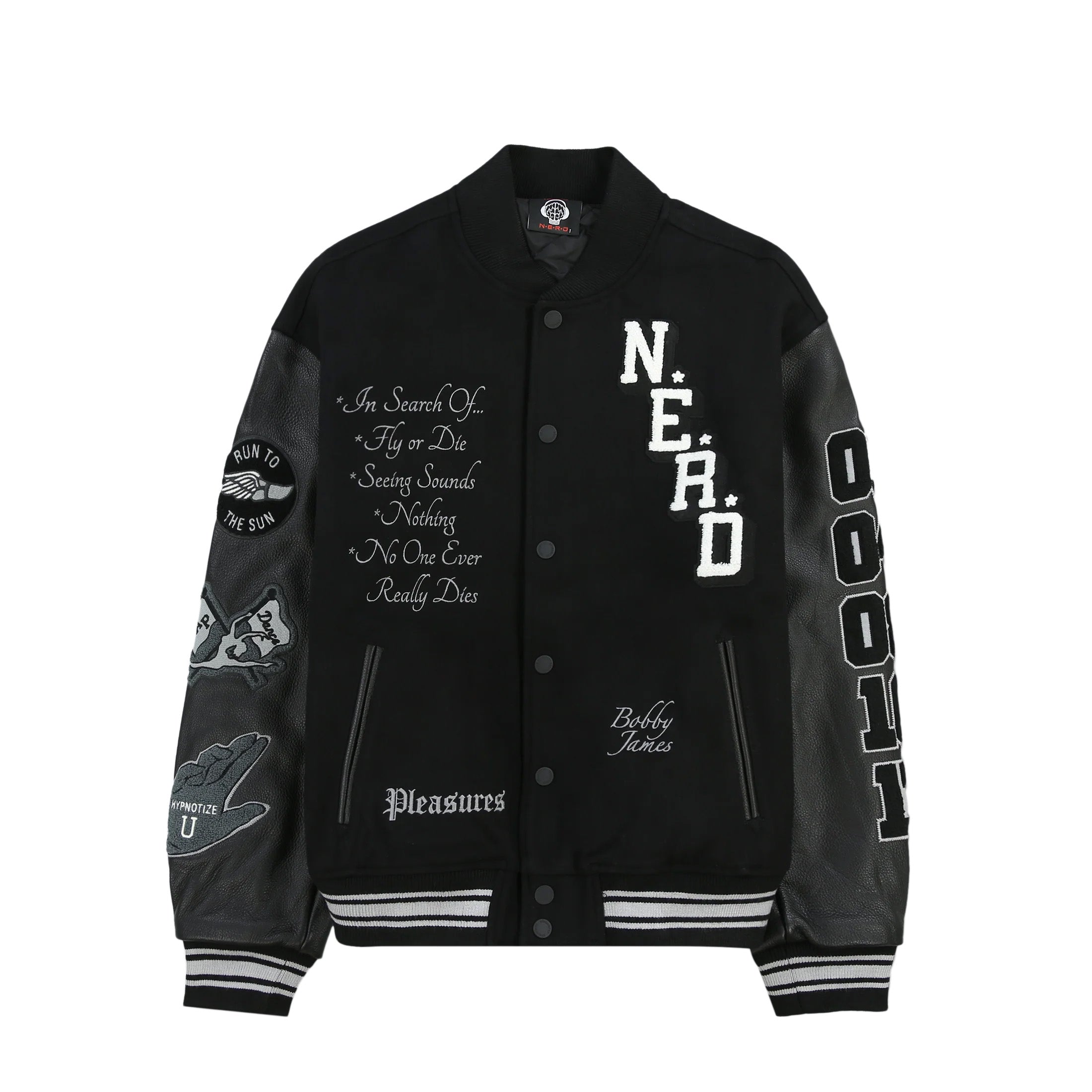 Pleasures N.E.R.D. Varsity Jacket 'Black'