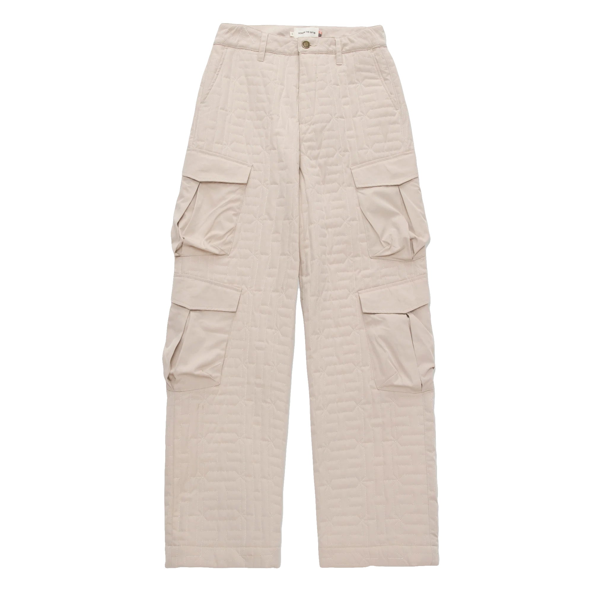 Womens Honor The Gift Quilted Cargo Pants 'Cream'