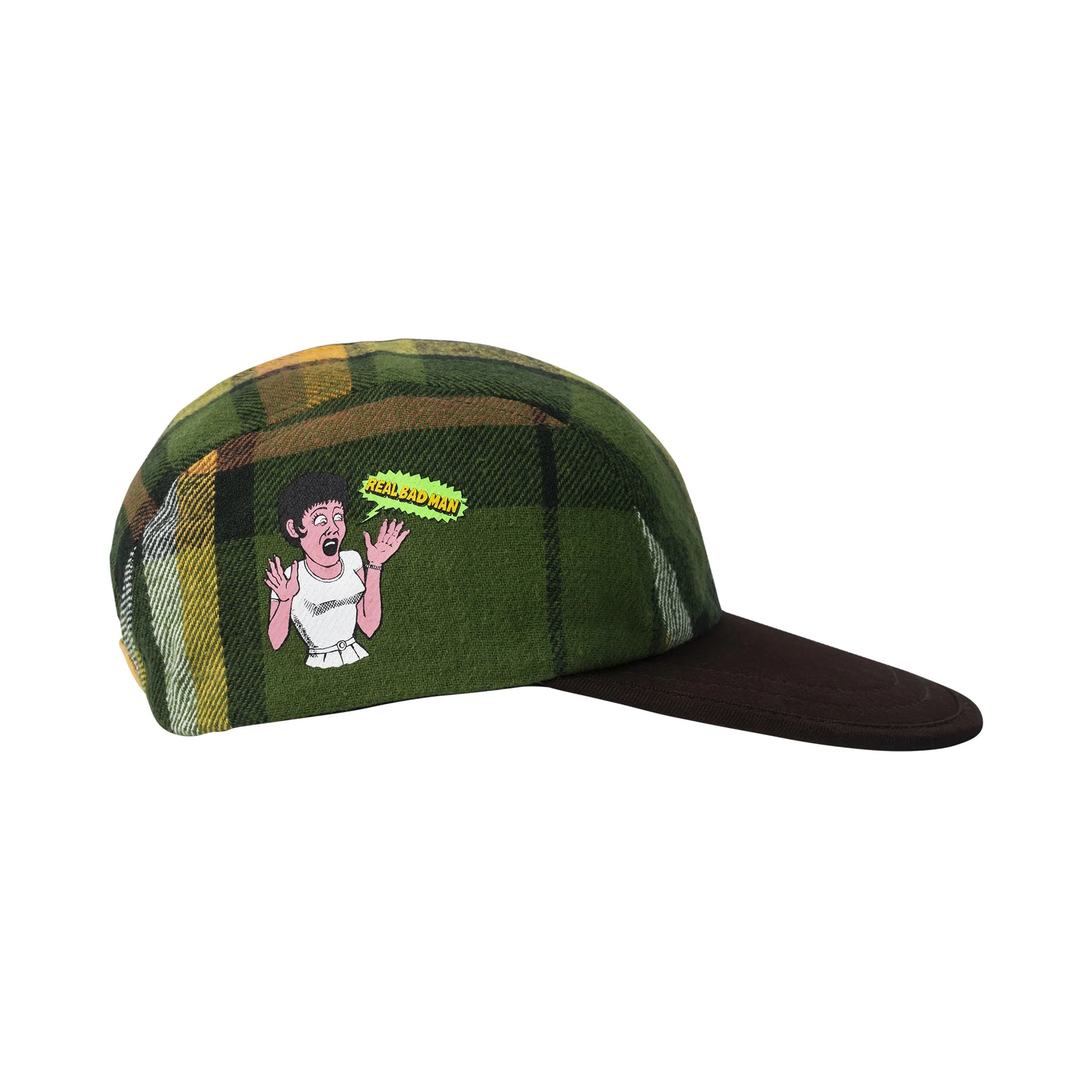 Real Bad Man RBM Flannel Hat 'Green/Brown'