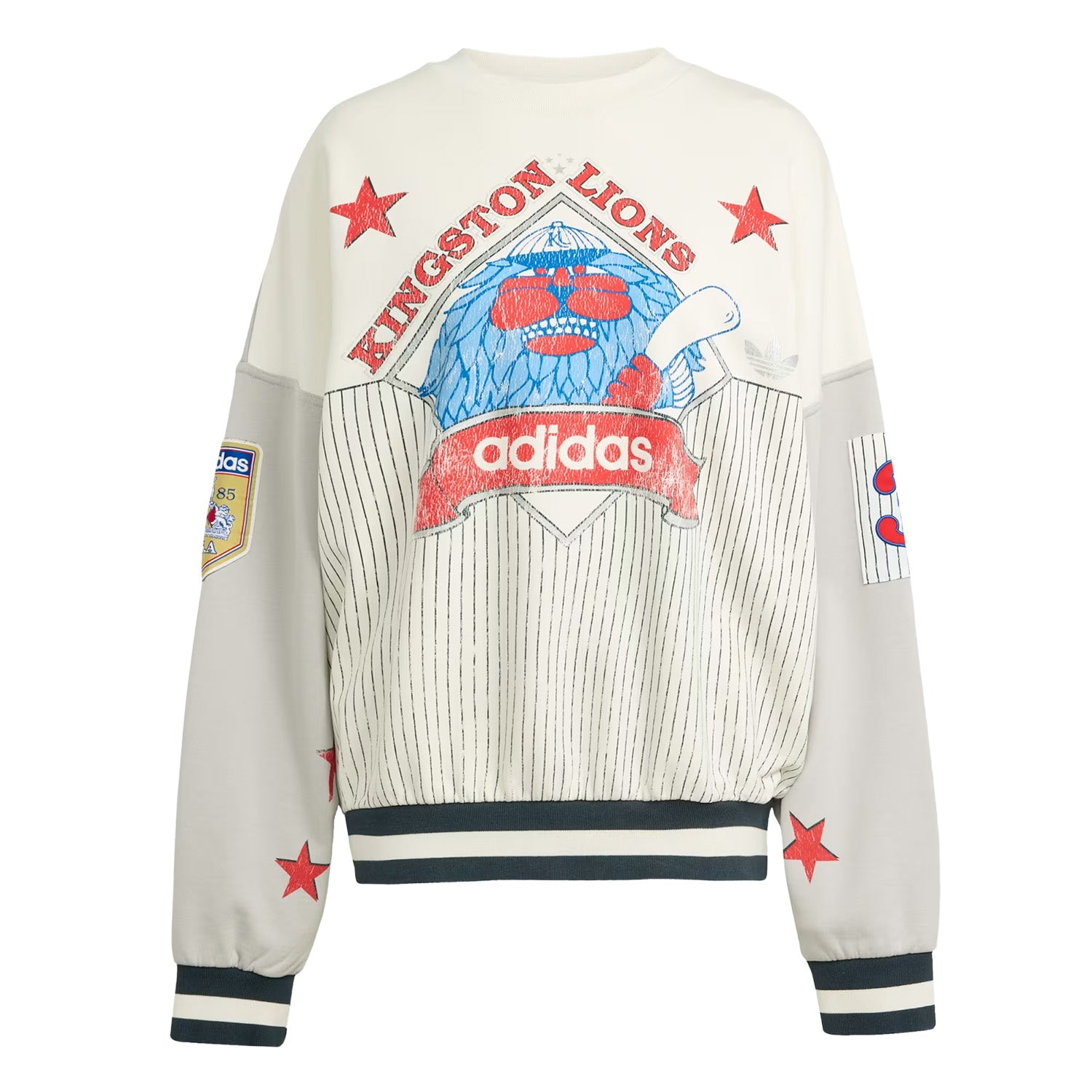 adidas Archive Baseball Sweatshirt Grey Cotton L