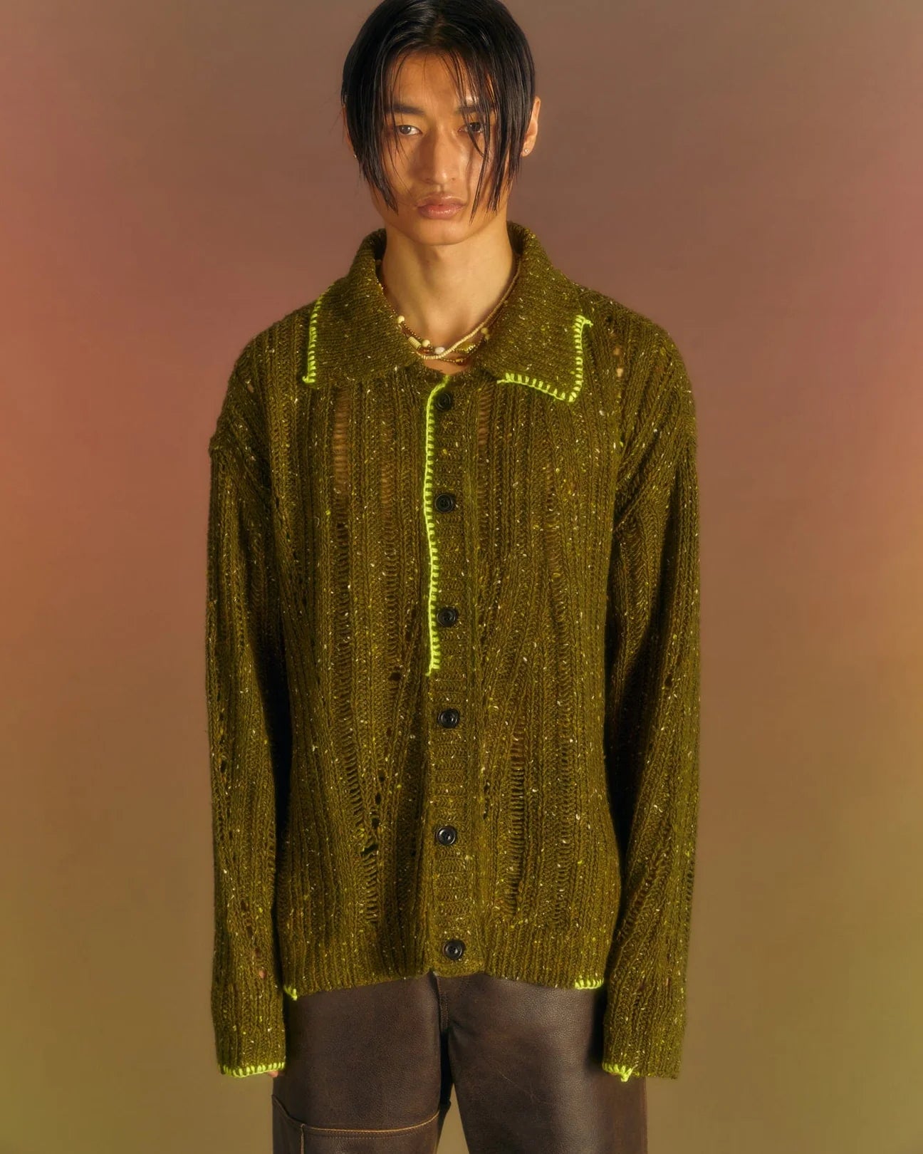 Andersson Bell NEP Wool Cardigan 'Khaki'