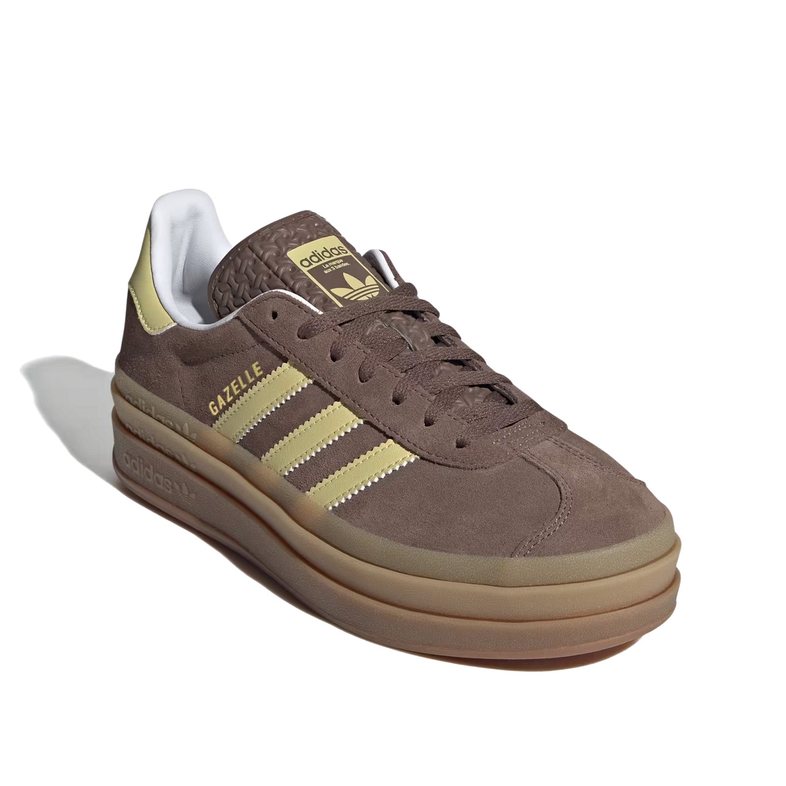 Womens adidas Gazelle Bold 'Earth Strata/Powder Yellow'