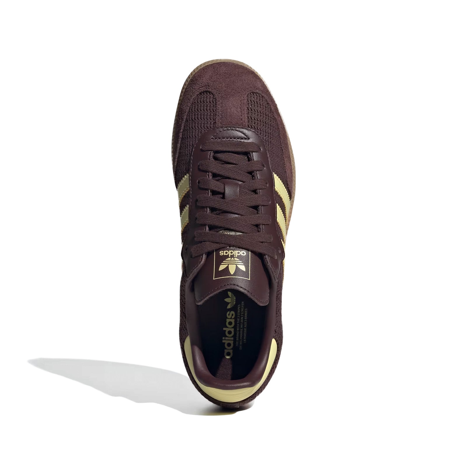 Womens adidas Samba OG W 'Shadow Brown/Powder Yellow'