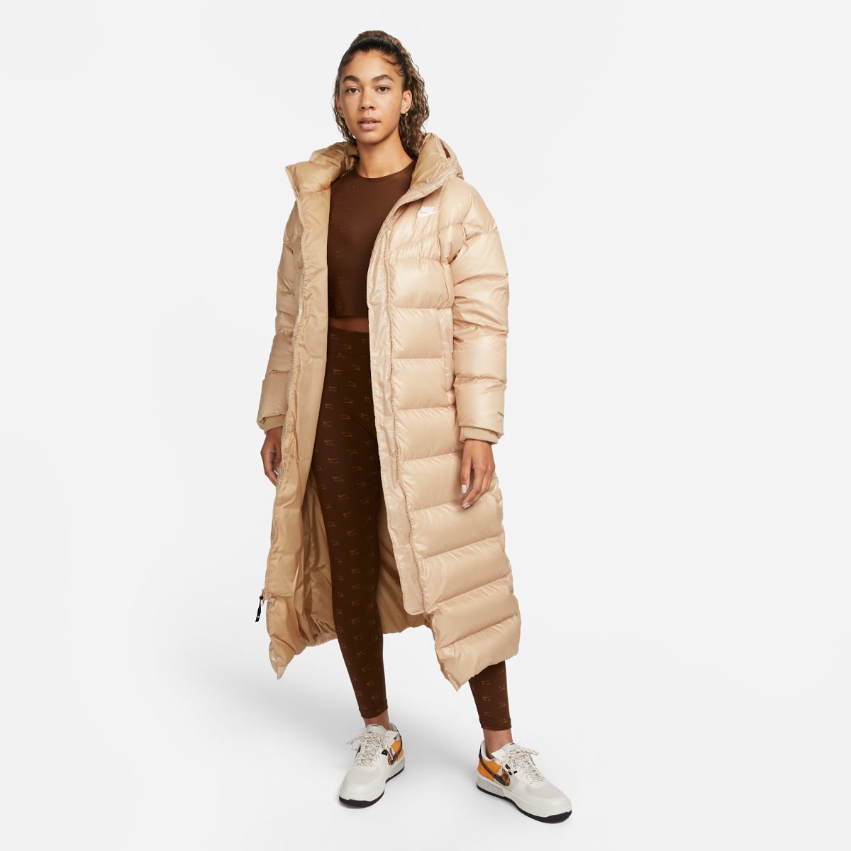 Womens Nike Sportswear Therma Full Length Coat 'Gold'