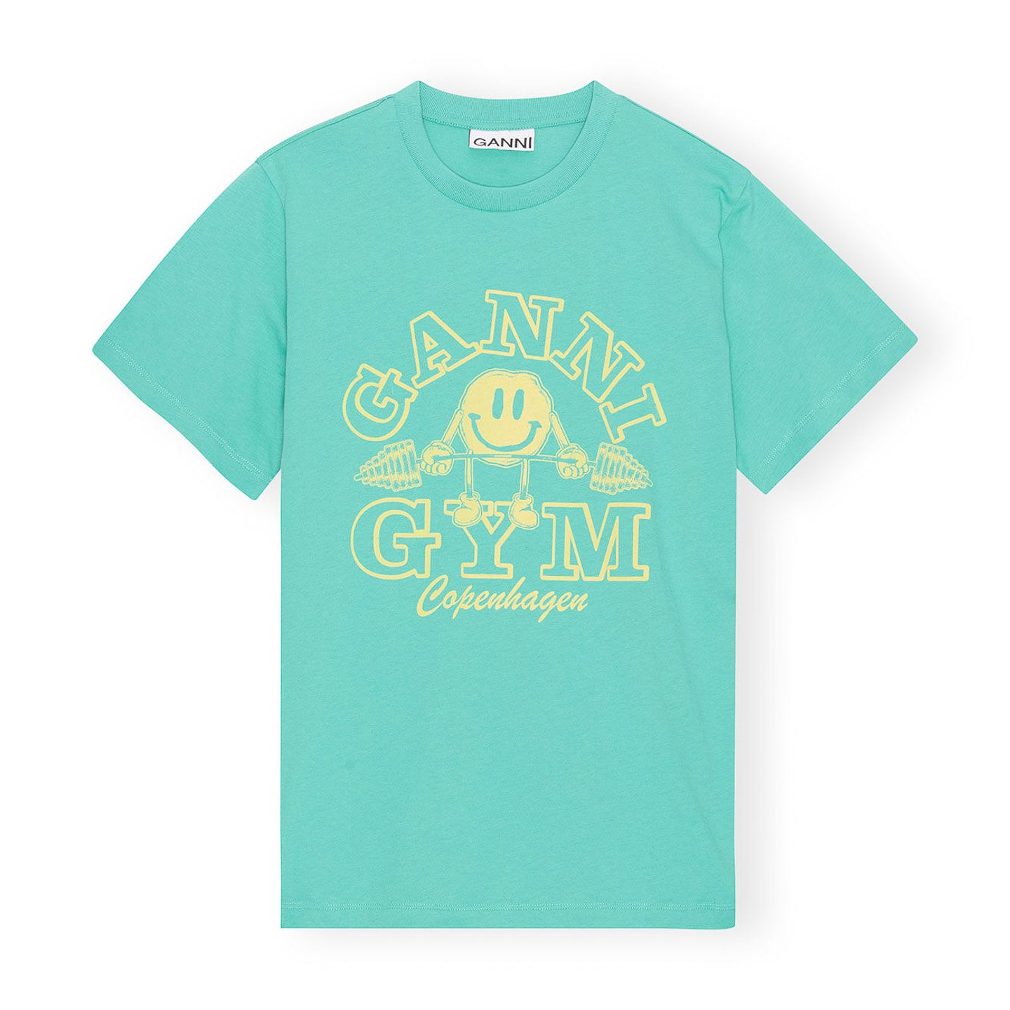 Ganni Basic Gym Relaxed T-Shirt 'Lagoon'