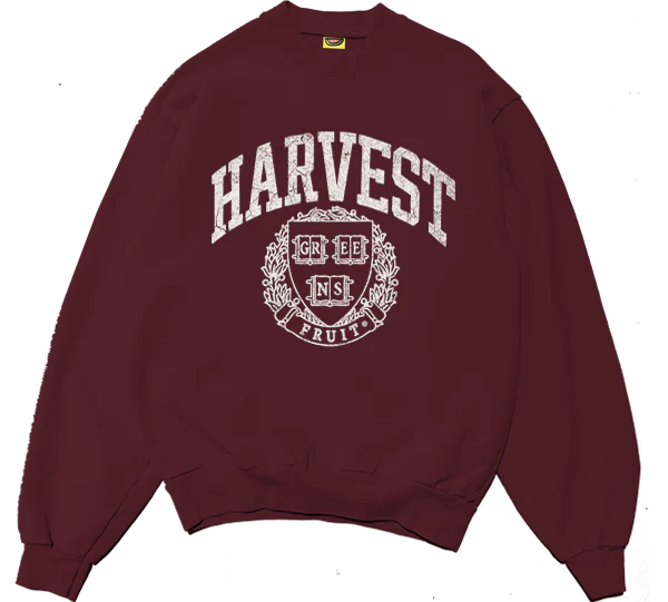 The Fruit Mkt 'Harvest' Crewneck 'Maroon'
