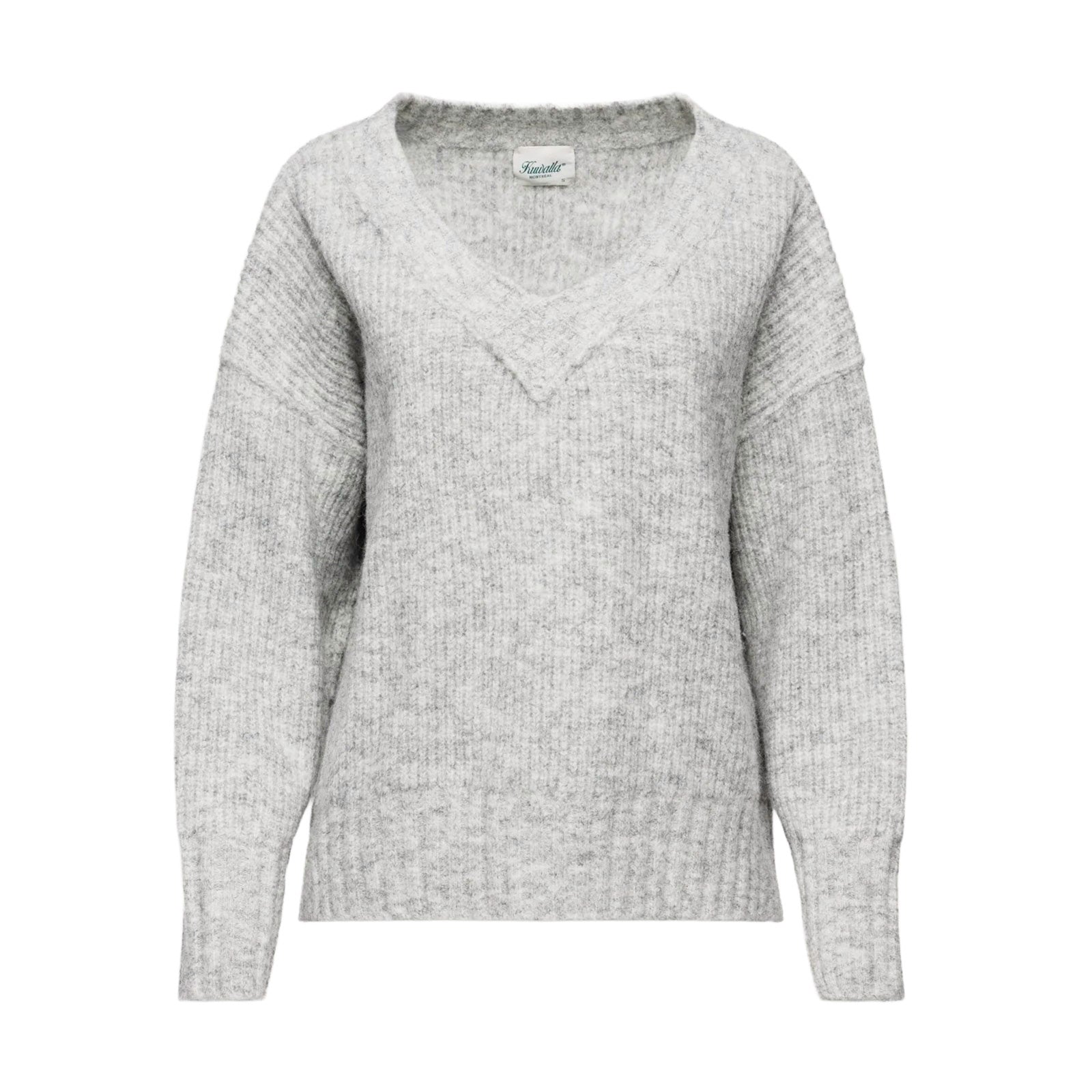 Kuwalla Tee Brea V-neck Sweater 'Heather Grey'